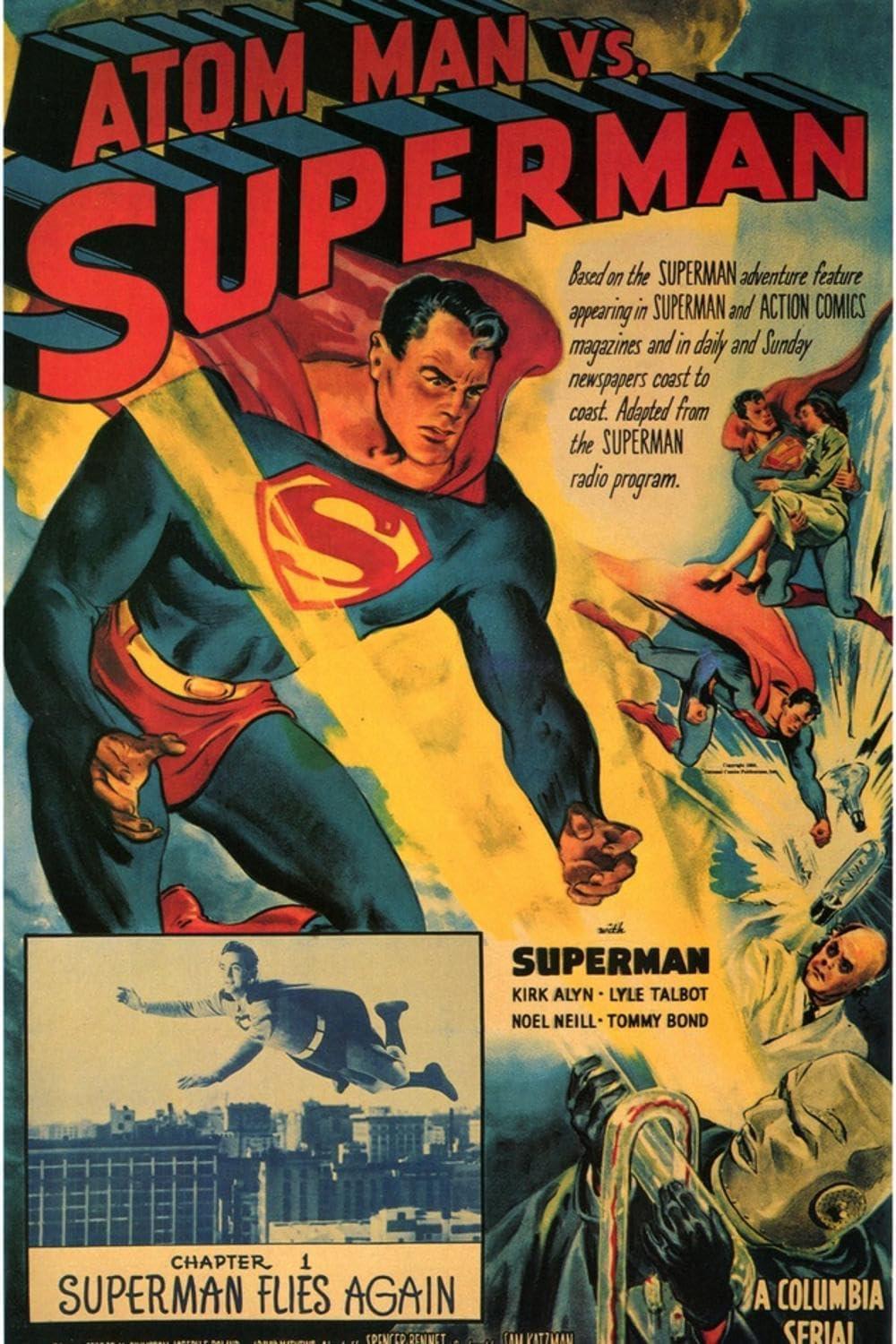 Art.com Atom Man Vs. Superman, 1948 Art Print, 24" x 36"