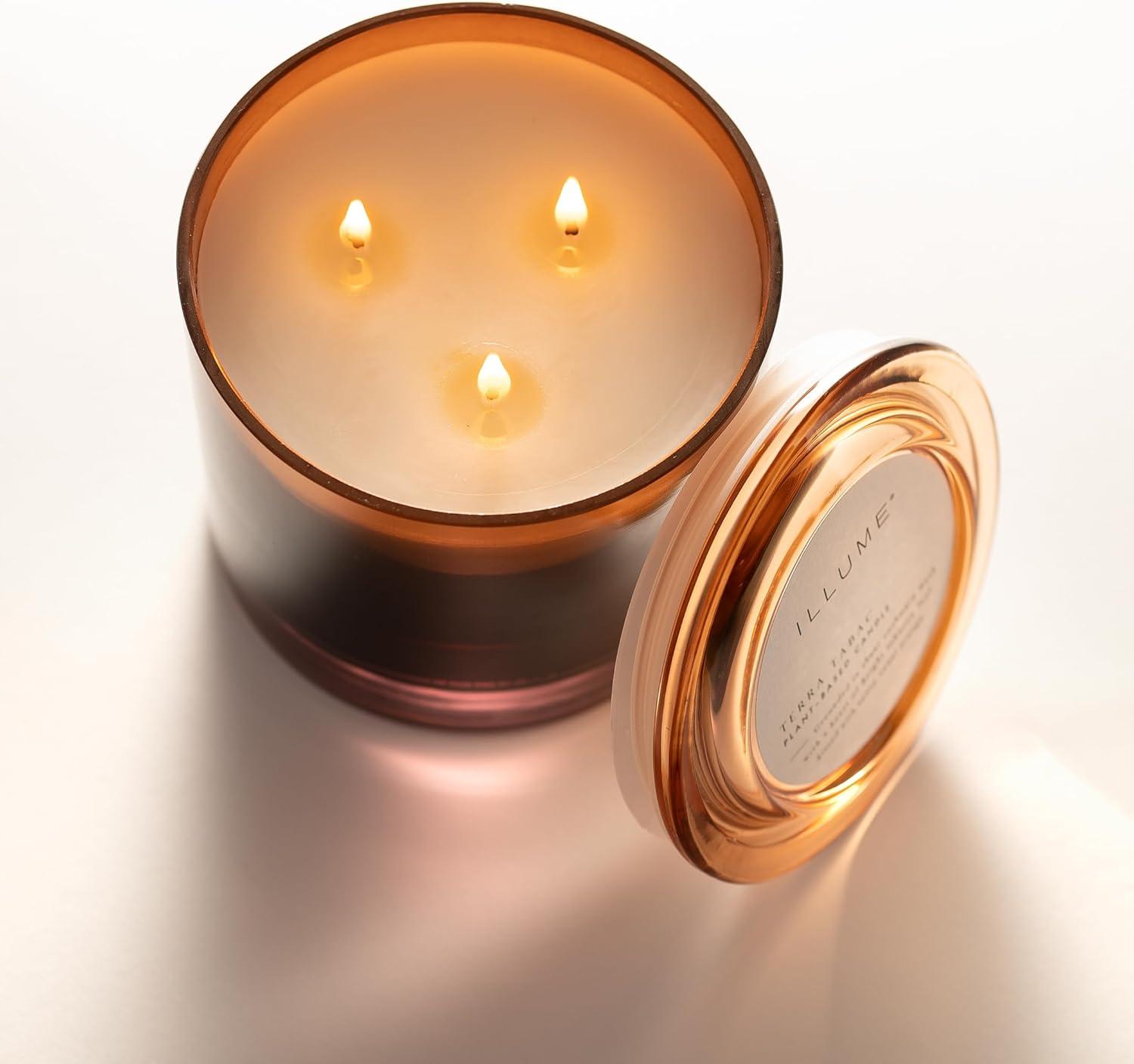 ILLUME Beautifully Done Essentials Terra Tabac Statement Glass Scented Candle