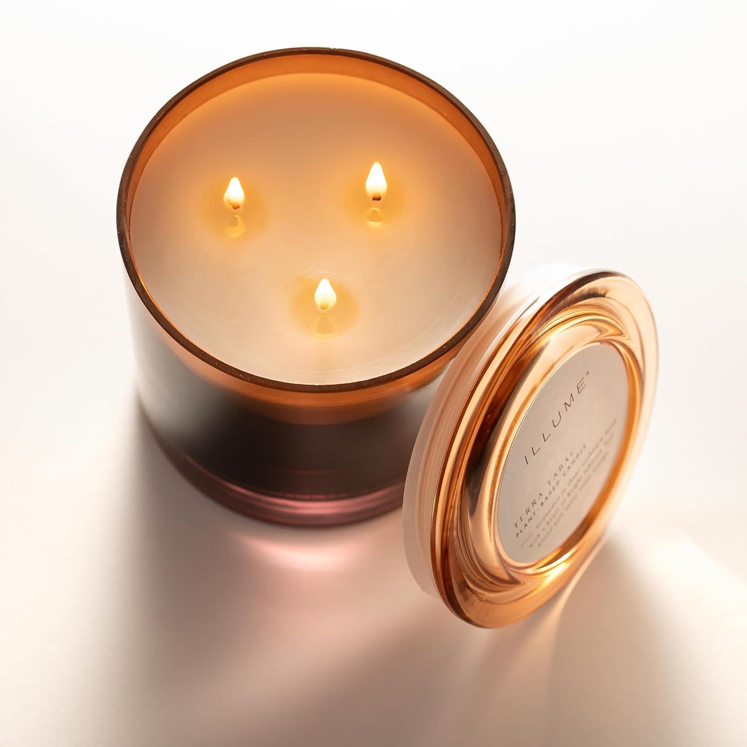 ILLUME Beautifully Done Essentials Terra Tabac Statement Glass Scented Candle
