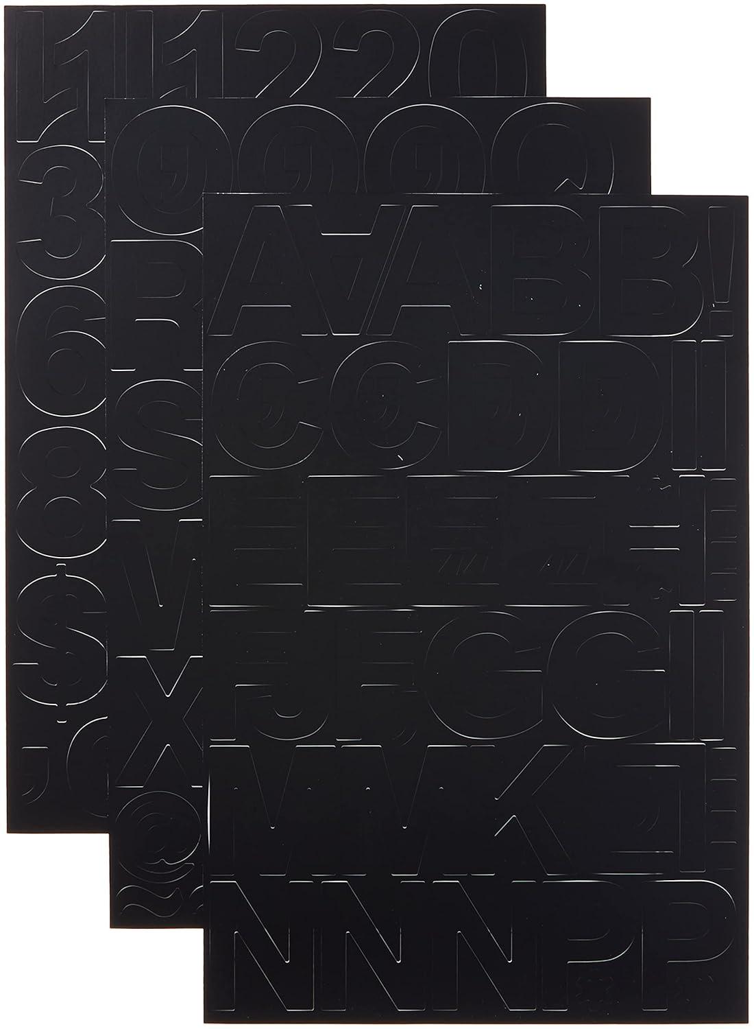 Headline/Geotype Vinyl Lettering, Helvetica, 2", Black Captial Letters