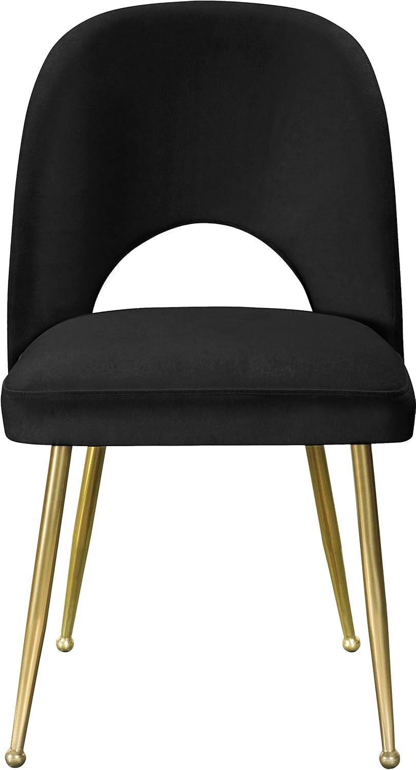 Meridian Furniture Logan Black Velvet Dining Chair (Set of 2)