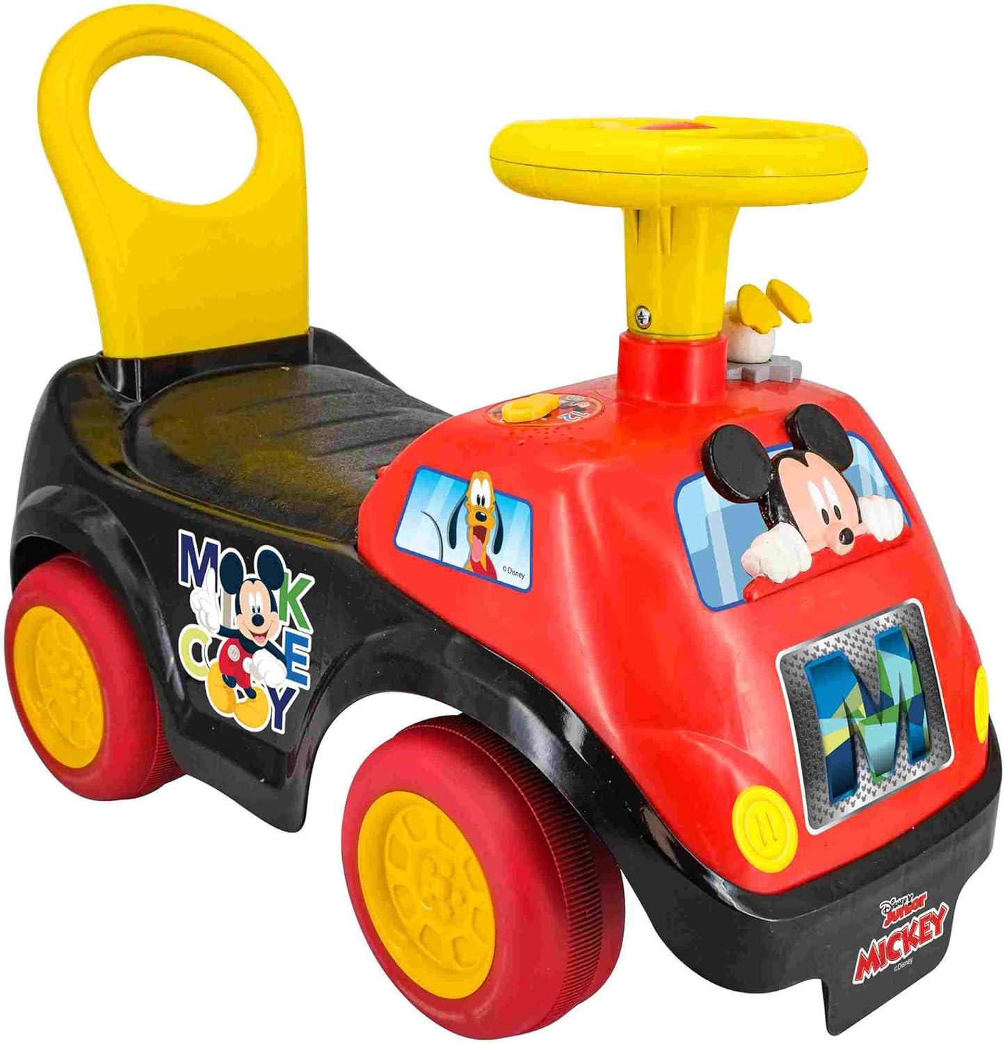 Disney Kiddieland Lights 'N' Sounds Ride-On Push Toy Car for Toddlers