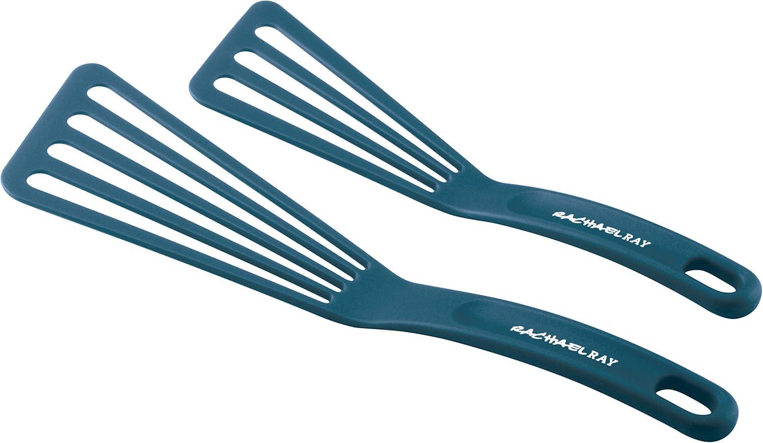 Rachael Ray Tools & Gadgets 2 Piece Nylon Turner Set, Marine Blue