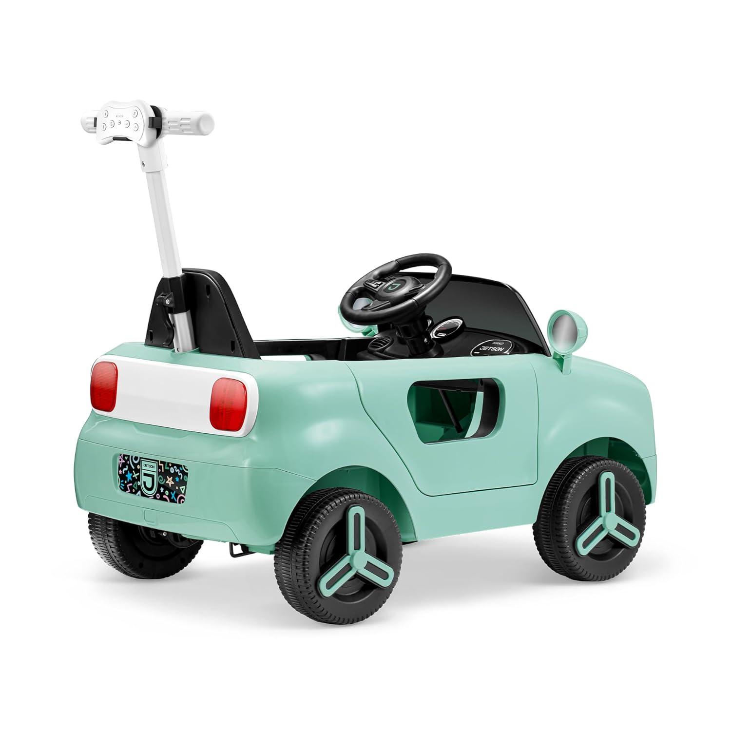 Jetson Mako Electric Motor Assist Ride-On Push Car - Green: Remote Control, Charger Included