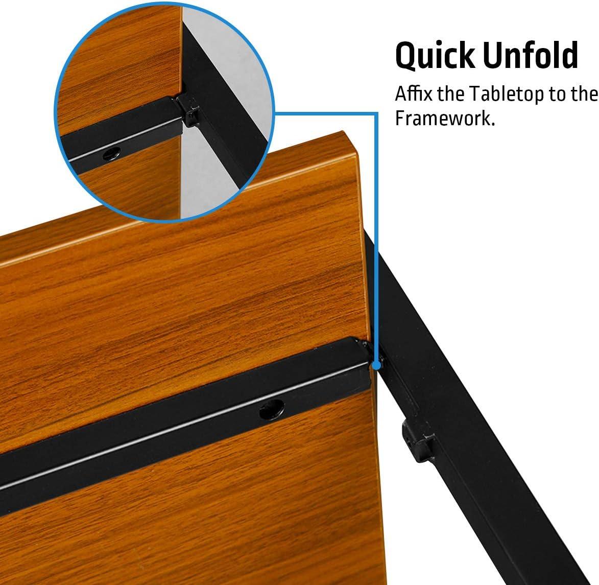 EUREKA ERGONOMIC Foldable Desk 41 inch Small Desk Save Space, Folding Desk No Assembly Required folable Desk Home Office Folding Computer Desk Table Portable, Easy to Fold Up or Down