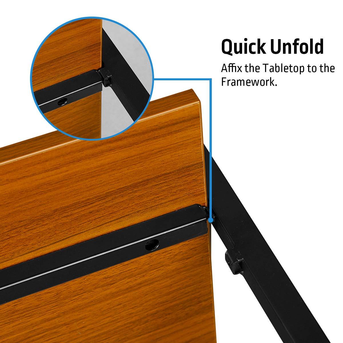 EUREKA ERGONOMIC Foldable Desk 41 inch Small Desk Save Space, Folding Desk No Assembly Required folable Desk Home Office Folding Computer Desk Table Portable, Easy to Fold Up or Down