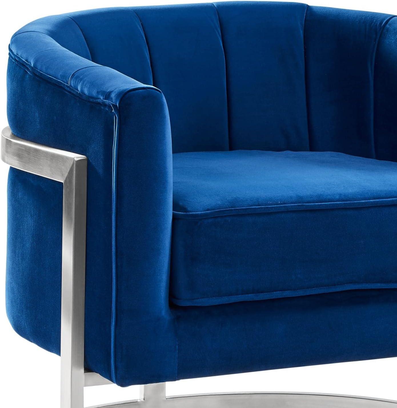 Armen Living Kamila Accent Chair, Medium, Blue