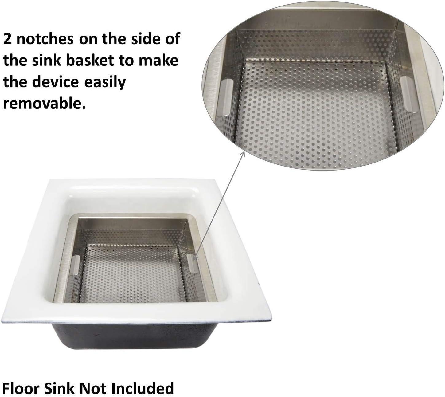 Stainless Steel Square Floor Drain Strainer Basket