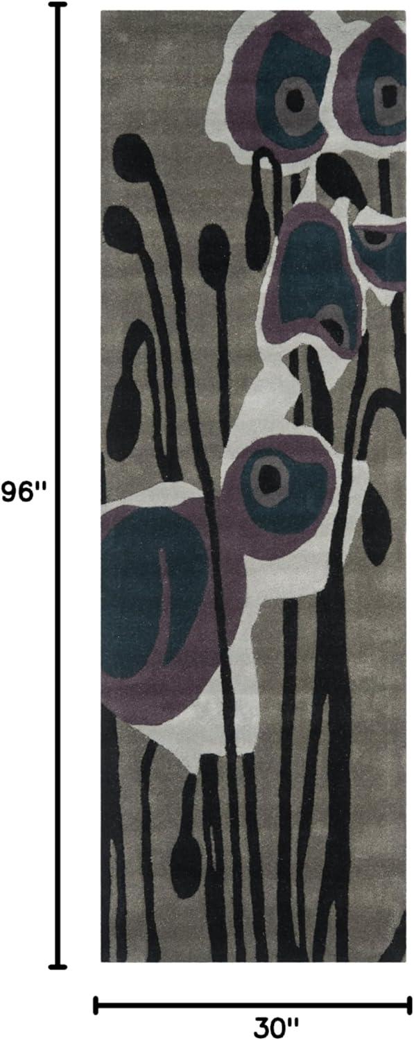 Soho SOH853 Hand Tufted Accent Rug - Grey/Blue - 2'x3' - Safavieh.