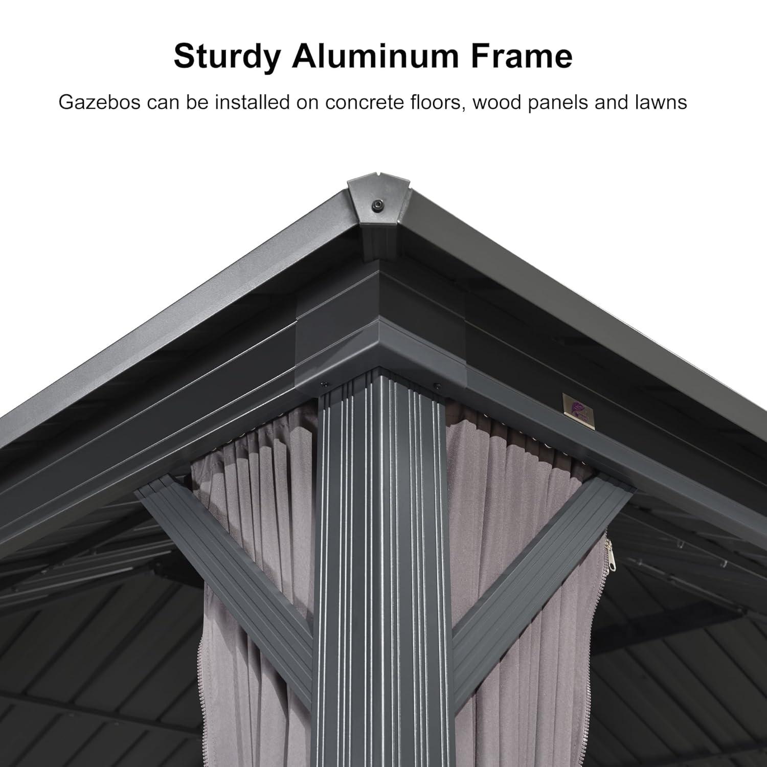 Purple Leaf Metal Patio Gazebo