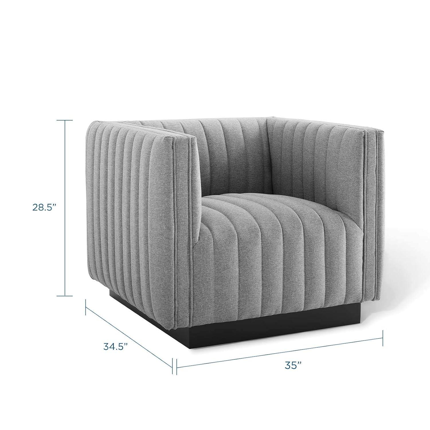 Modway Conjure Channel Tufted Performance Velvet Accent Armchair
