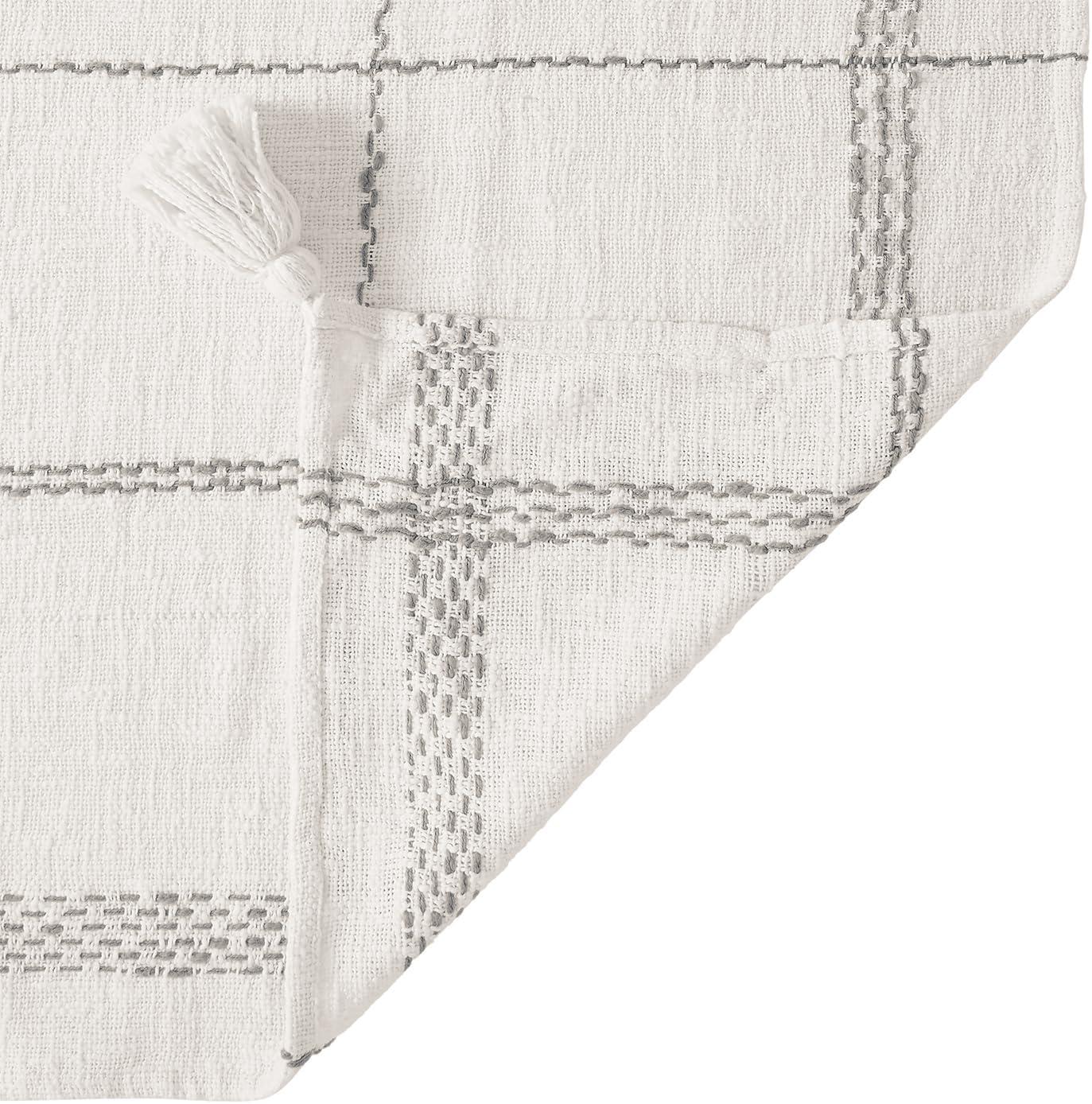 VCNY Piri Plaid Woven Slub Cotton Throw Blanket, 50" x 60"