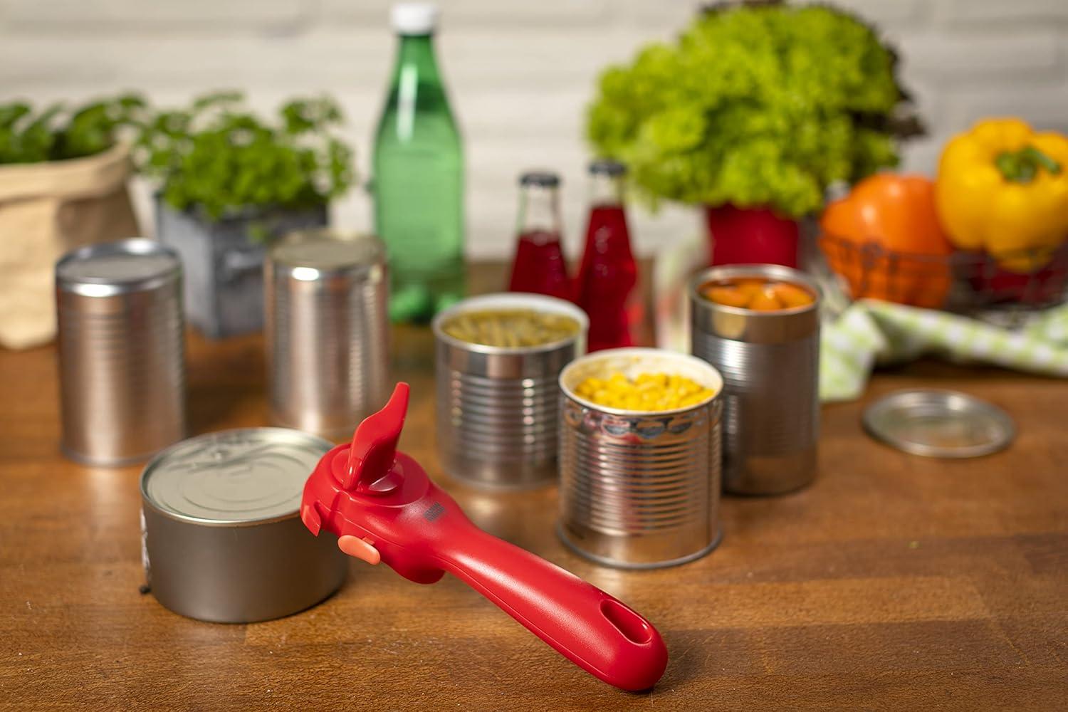 Red Safety LidLifter Can Opener with Ring-Pull