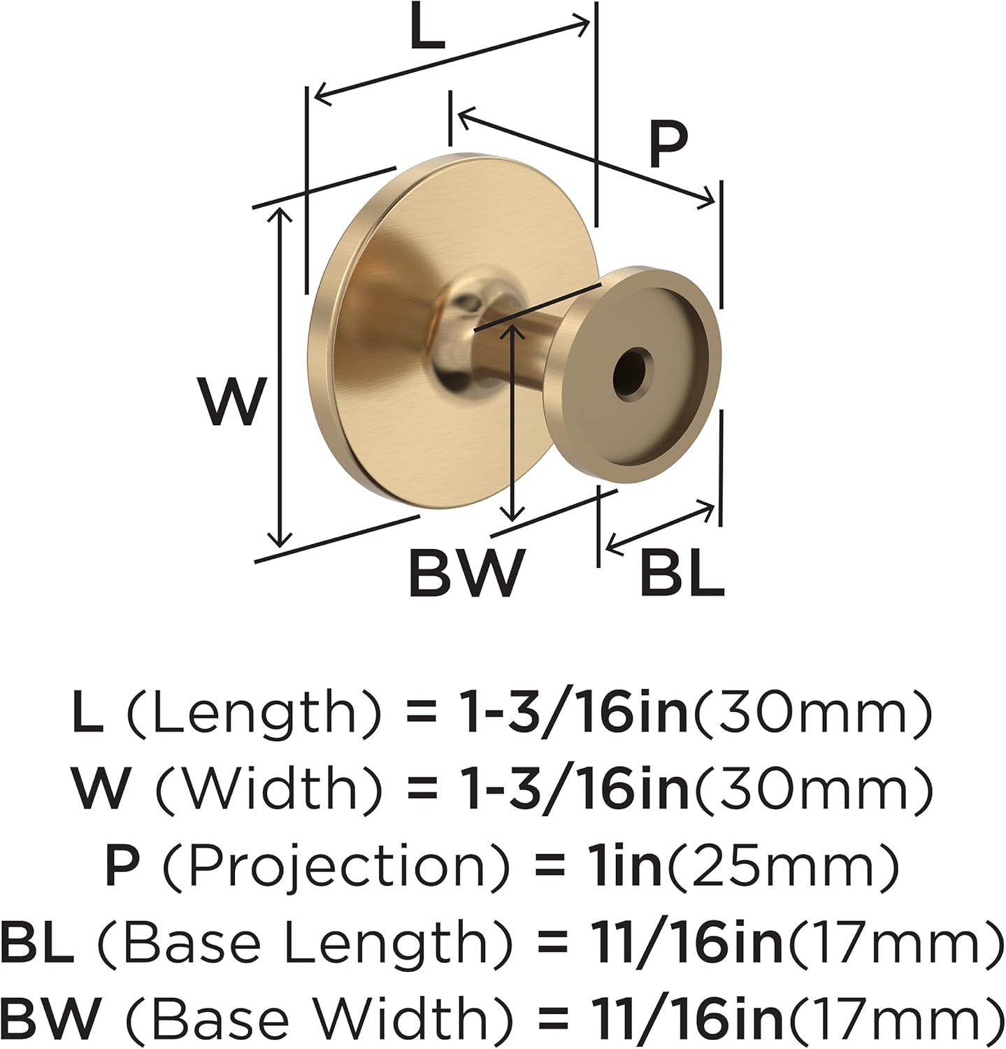Loop 1-3/16 Inch Diameter Round Knob Multipack