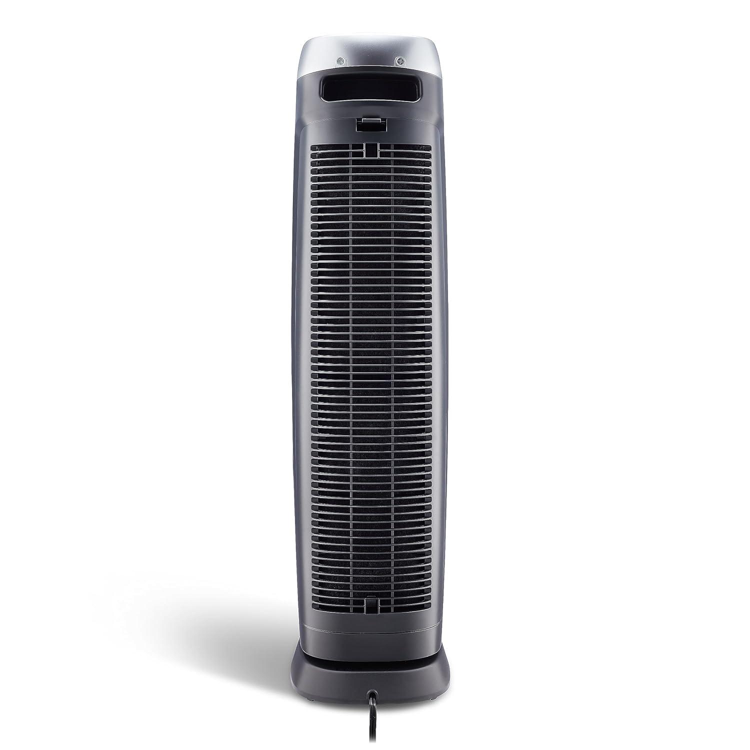 GermGuardian 915 Sq. ft. HEPA Pure Tower Air Purifier with UV-C, Gray, AC5000E