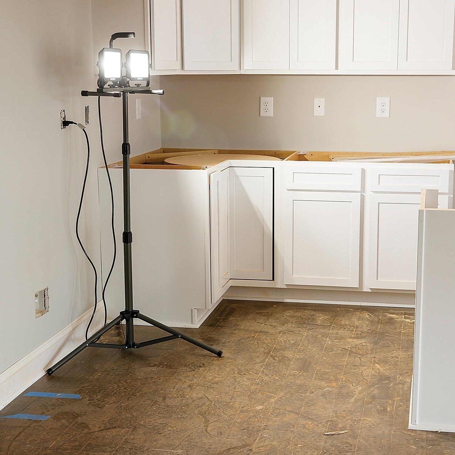 Genesis 72" Dual-Head LED Work Light with Tripod Stand