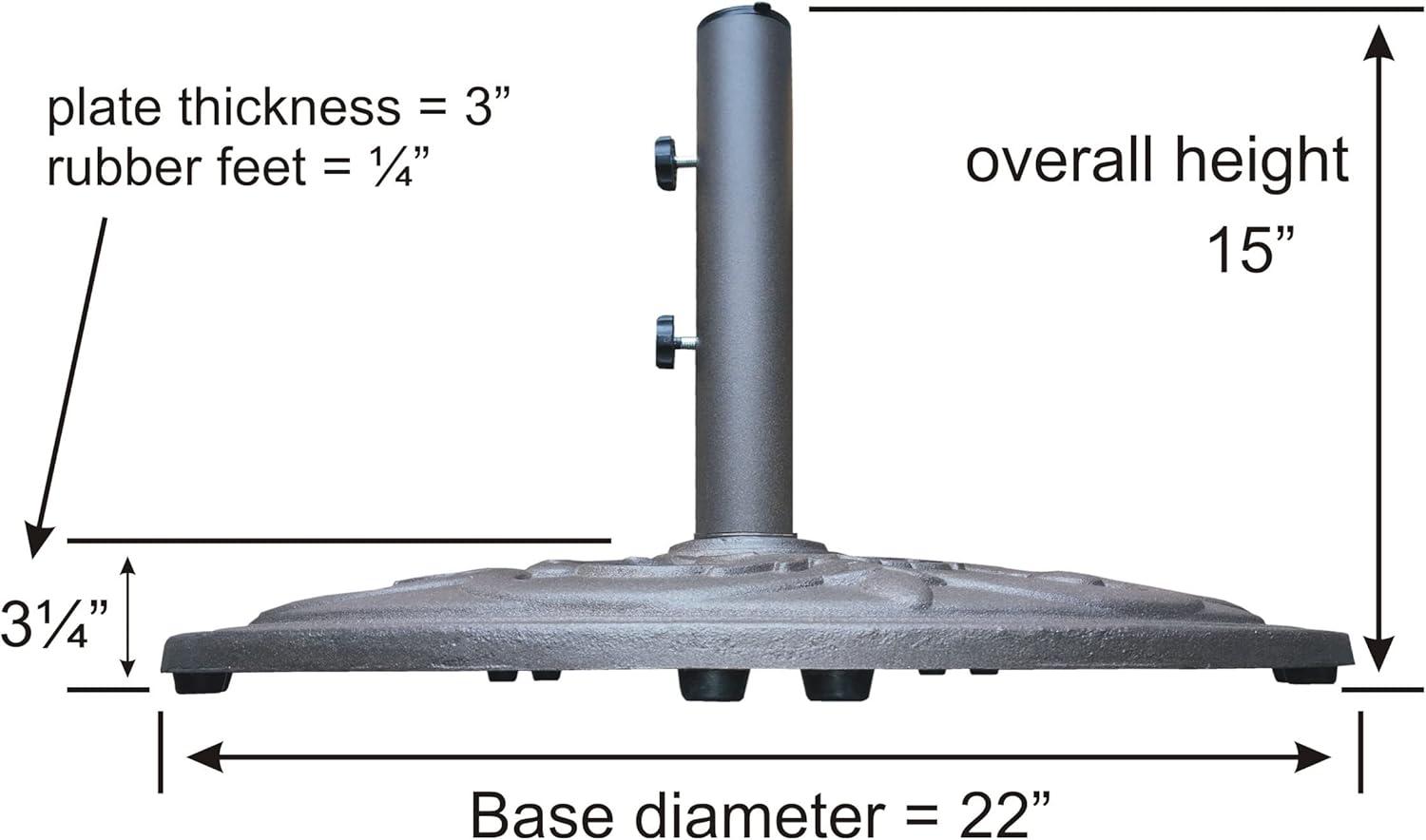 Bronze Cast Iron Decorative Outdoor Umbrella Base