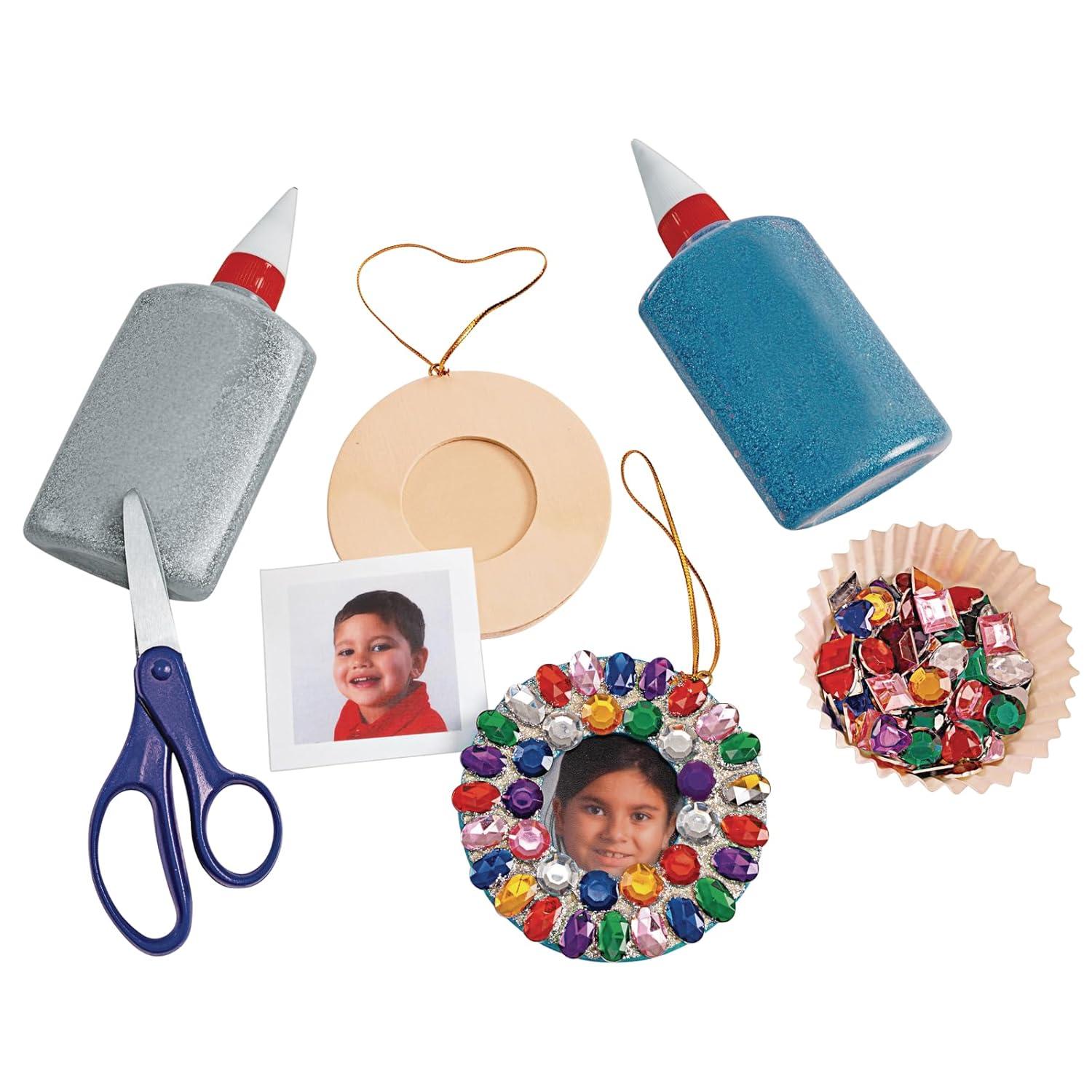 Colorations Wooden Photo Frame Ornaments - Set of 12