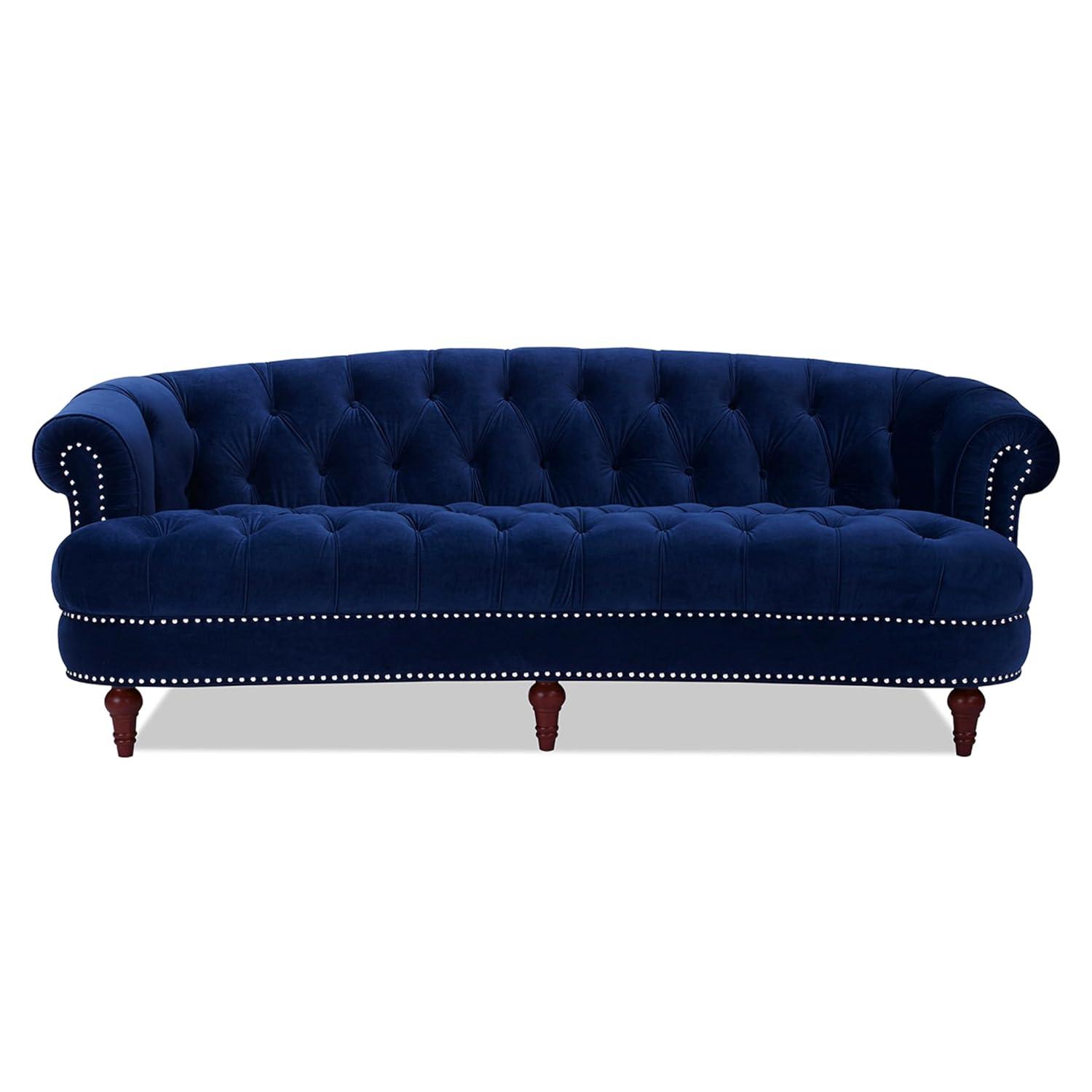 Jennifer Taylor Home La Rosa 84" Victorian Chesterfield Living Room Tufted Sofa Couch, Navy Blue