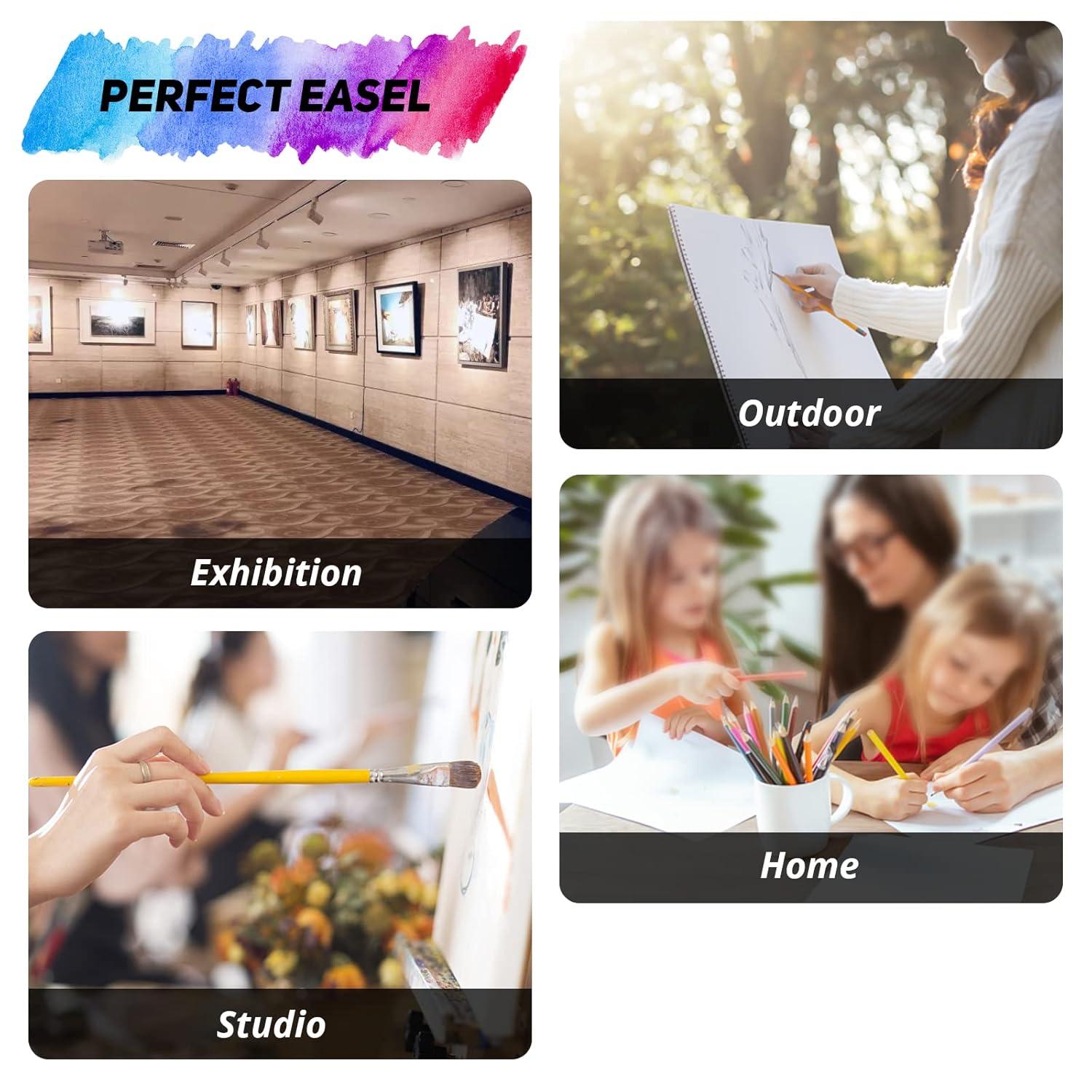 Kuyal Art Supplies Box Easel Sketchbox Painting Storage Box-Adjustable Design with Large 2-Drawer