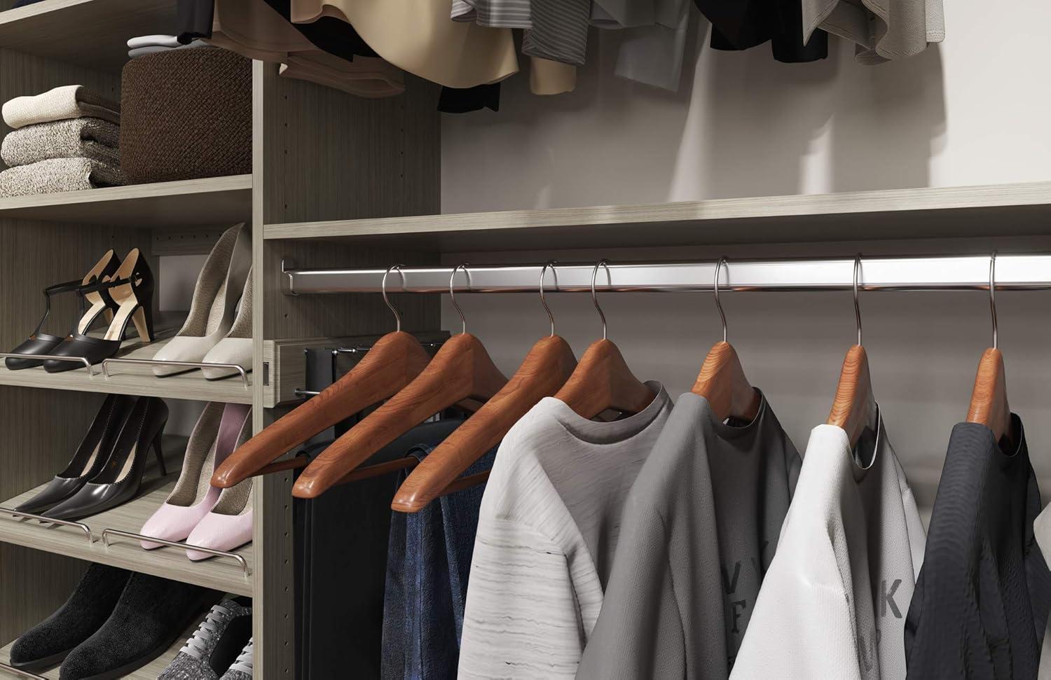 Easy Track Wood Laminate Dual Tower Closet Organizer