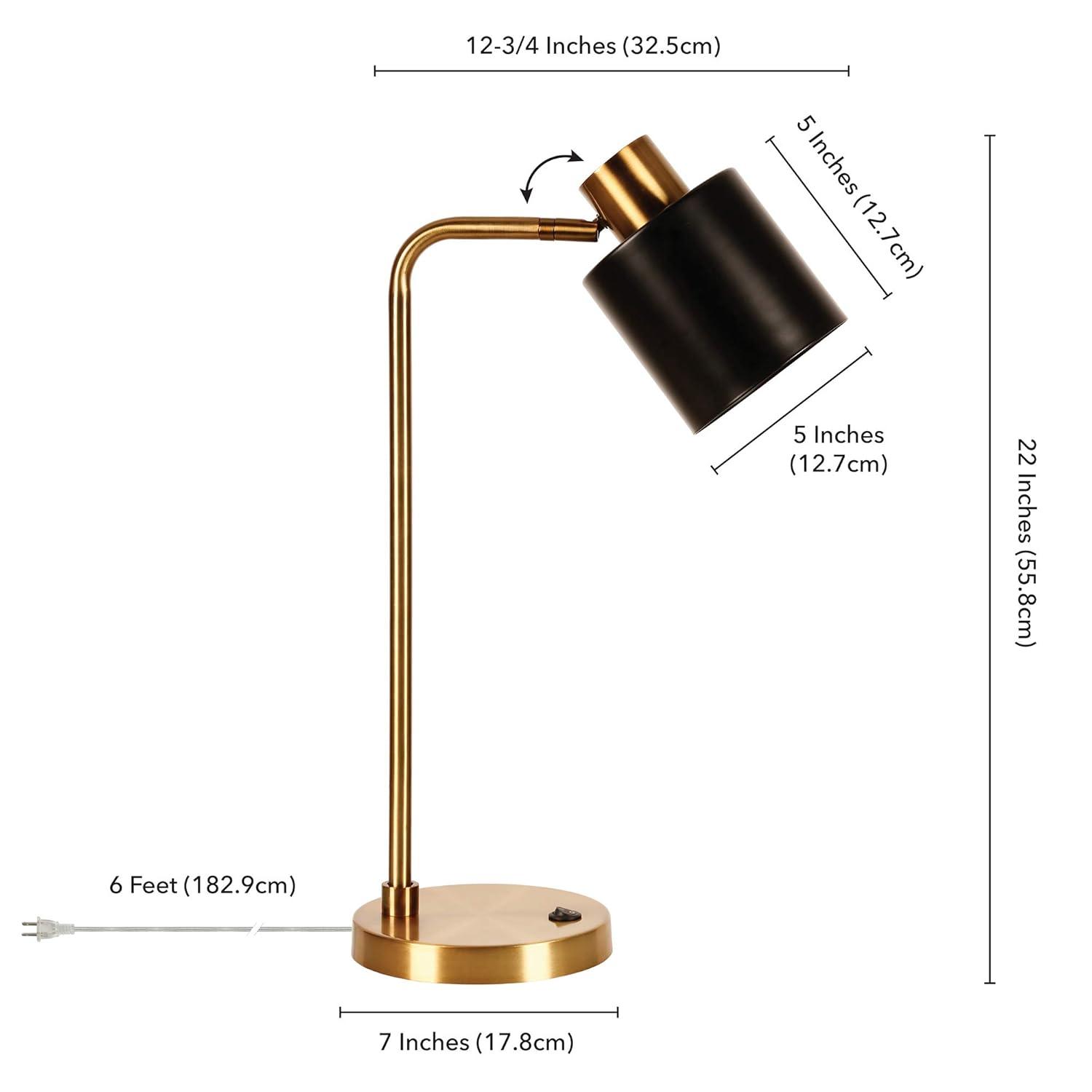 Thew 20-3/4 in. Table Lamp in Brass