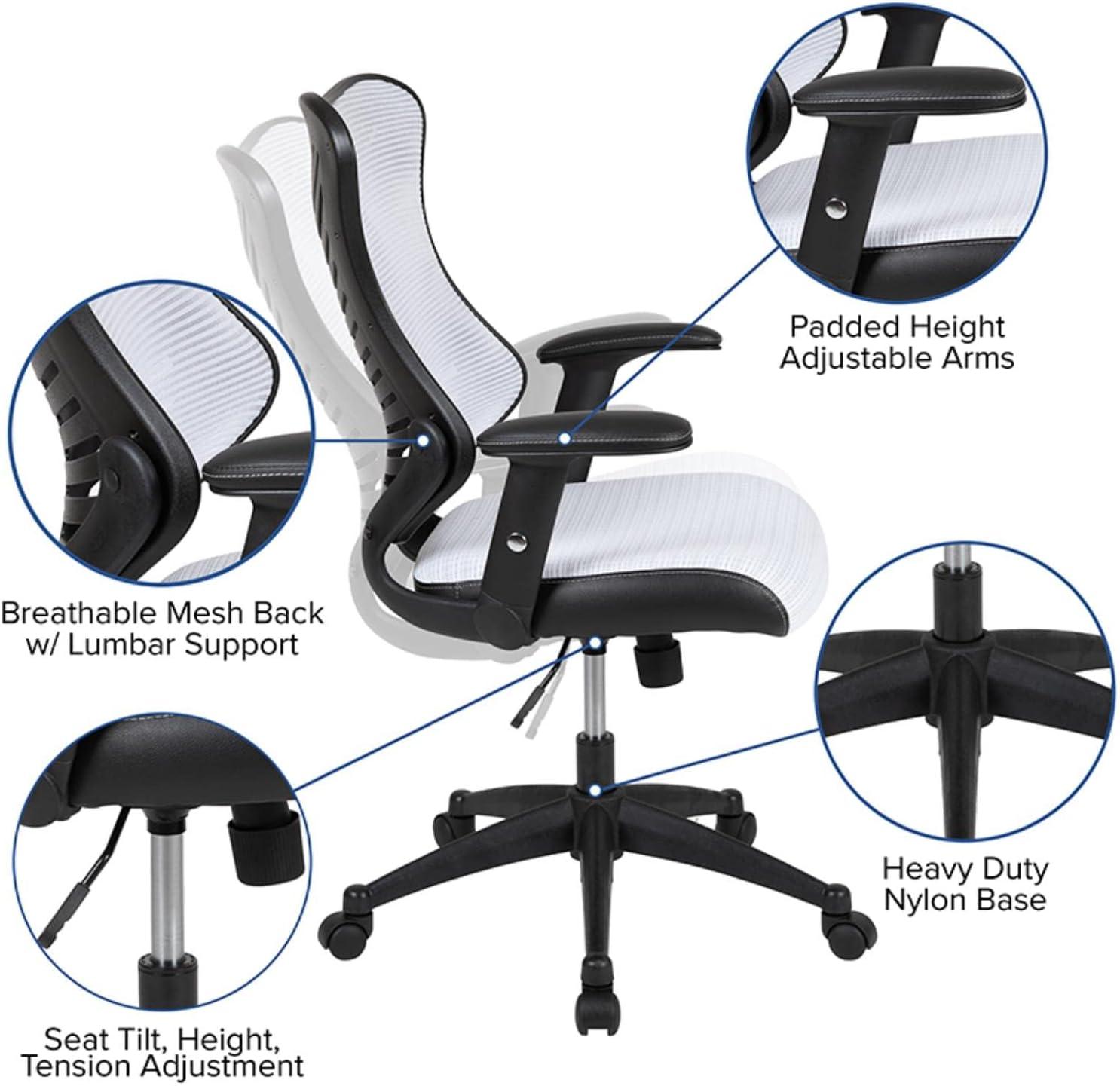 Flash Furniture High Back Designer Mesh Executive Swivel Ergonomic Office Chair with Adjustable Arms