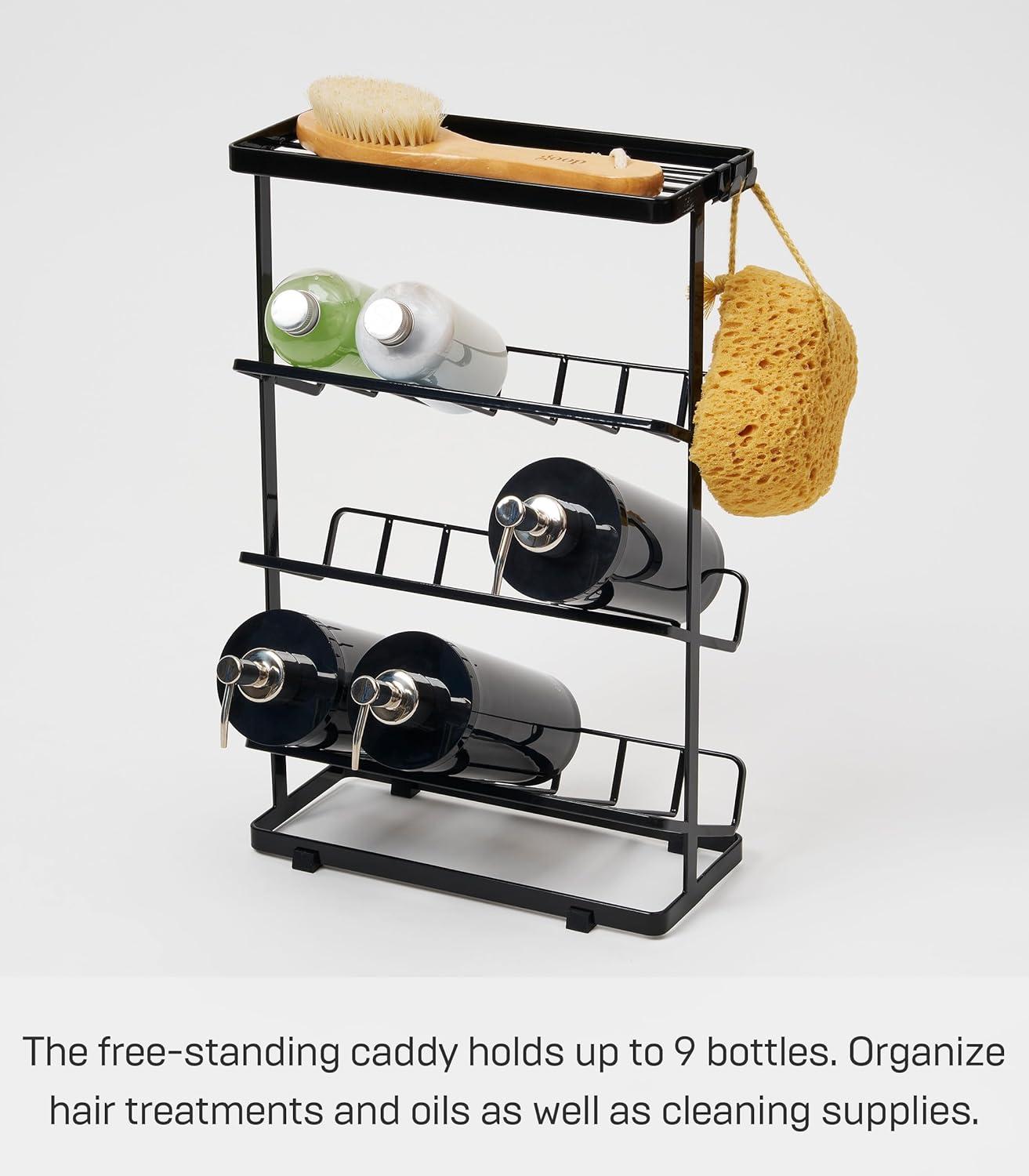 Yamazaki Home Tower Yamazaki Home Free Standing Shower Caddy - Bathroom Organizer Storage Holder, Steel