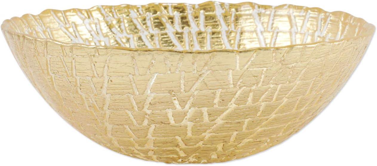 Rufolo Glass Gold Crocodile Small Bowl