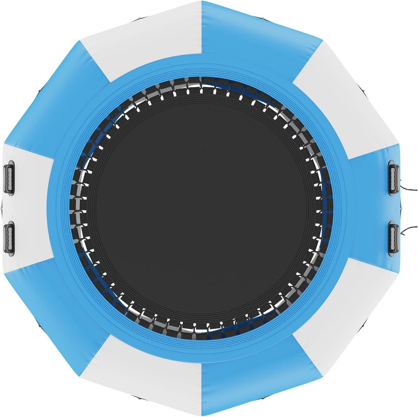 VEVOR Inflatable Water Bouncer, 10ft Recreational Water Trampoline, Kids Adults Floating Rebounder for Pool, Lake, Water Sports