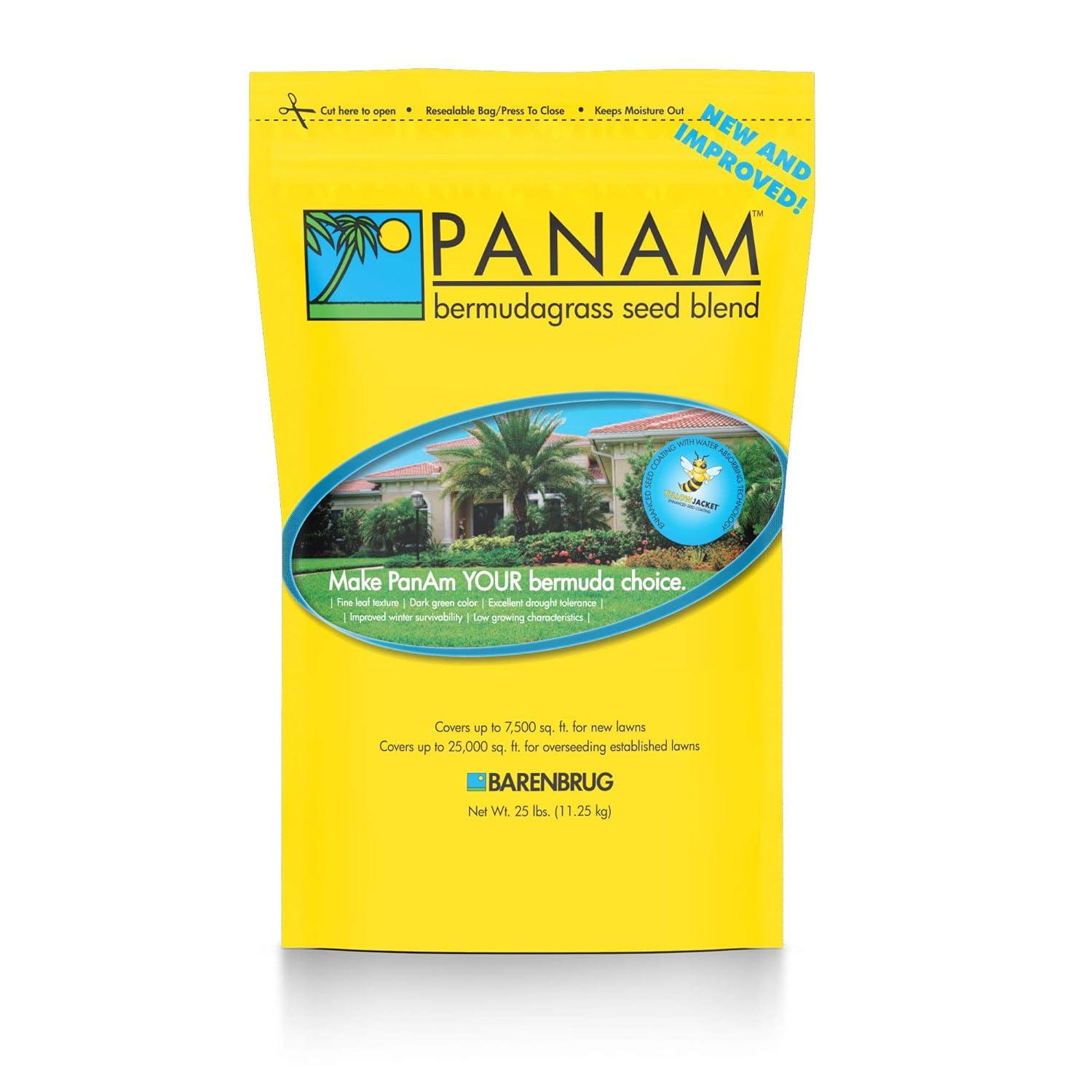 PanAm Bermuda Grass Seed Blend for Sunny Areas, 25 LB Bag