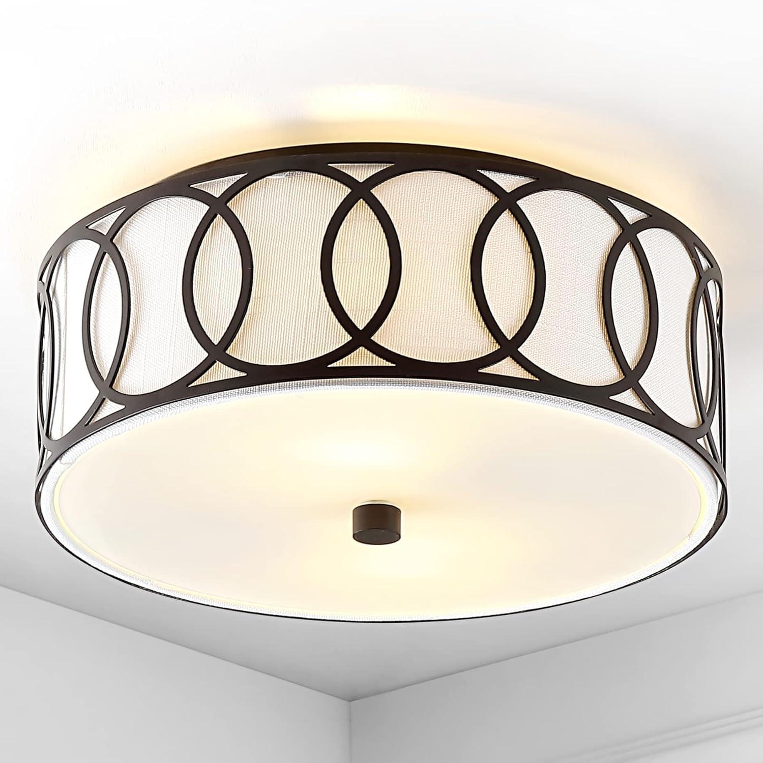 Aria 2-Light 12.25" Metal LED Flush Mount, Oil Rubbed Bronze