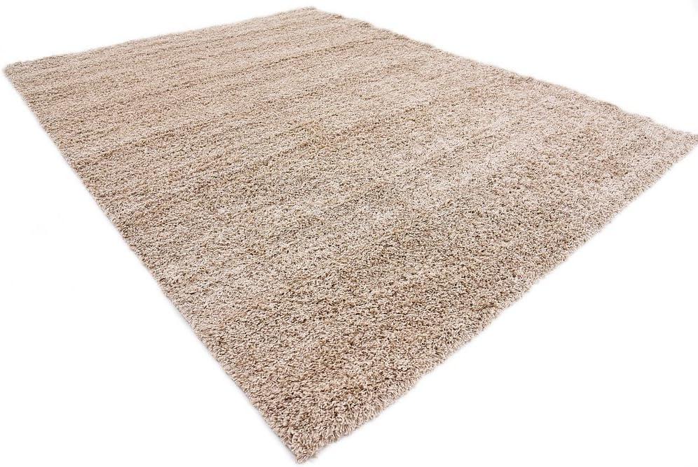 Unique Loom 9' 0 x 12' 0 Rectangle Solid Shag Taupe Area Rug