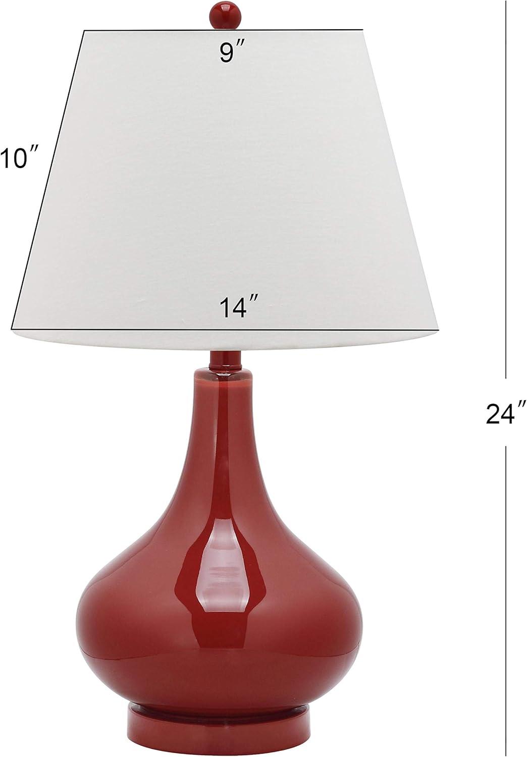 Amy Gourd Table Lamp (Set of 2) - 24 Inch Height - LIT4087 - Red - Safavieh