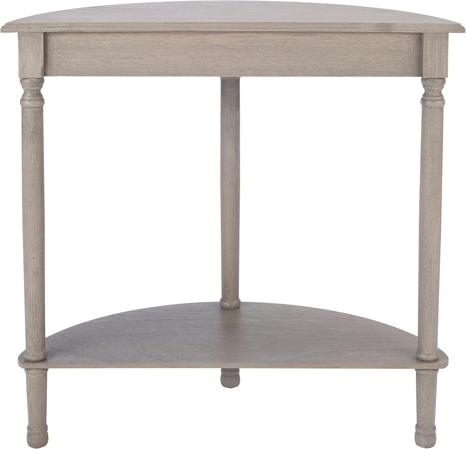 SAFAVIEH Tin.sley French Half Round Console Table, Greige (28 in. W x 11.8 in. D x 28 in. H)