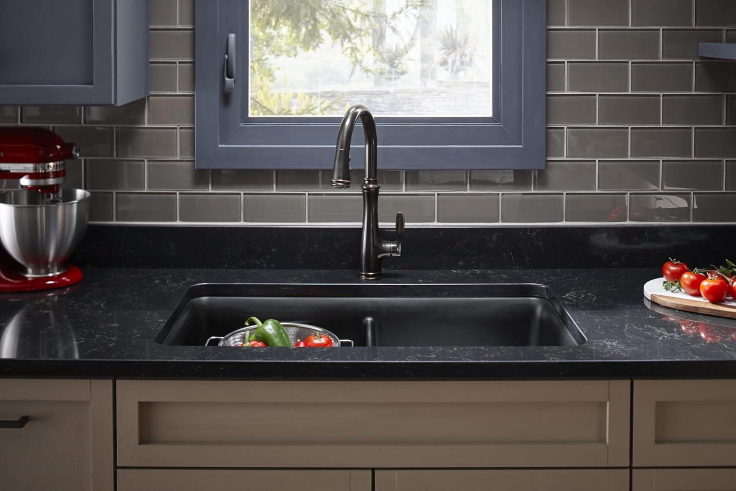 Cairn® 34" L x 18" W Under-Mount Double-Equal Kitchen Sink