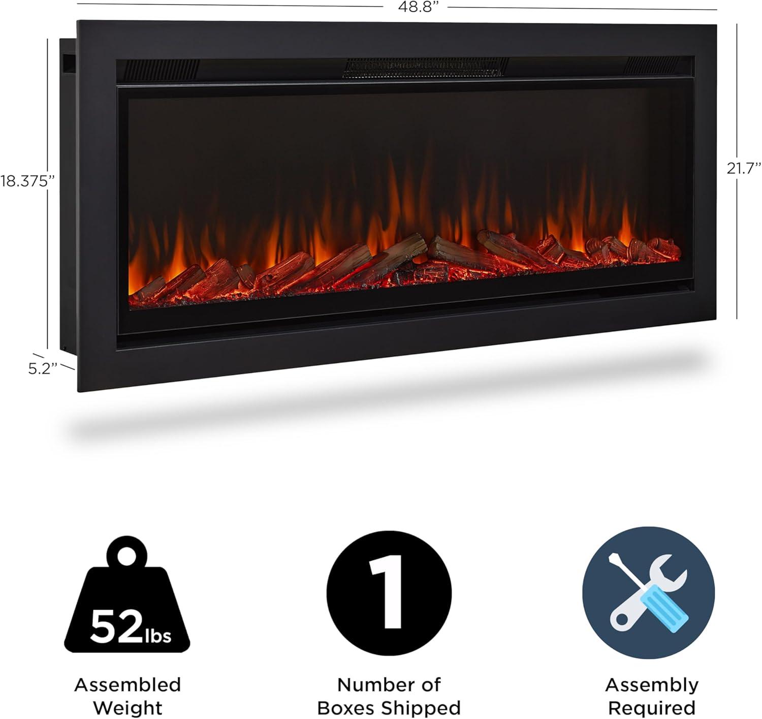 Wall-Mount or Recessed Electric Fireplace by Real Flame