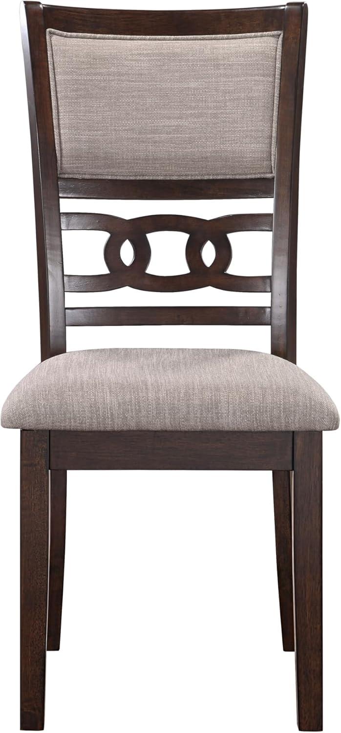 New Classic Furniture, Gia Cherry Wood Dining Chair with Fabric Seat (Set of 4)