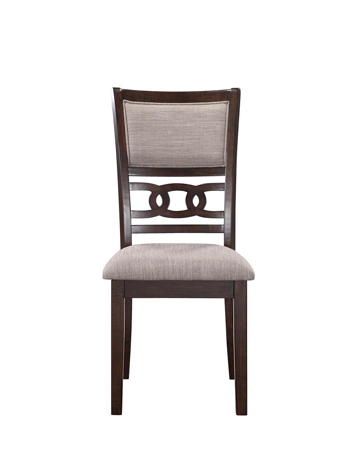 New Classic Furniture, Gia Cherry Wood Dining Chair with Fabric Seat (Set of 4)