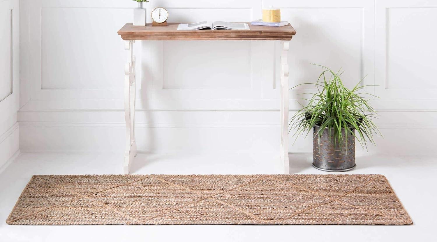 Unique Loom Braided Jute Area Rug