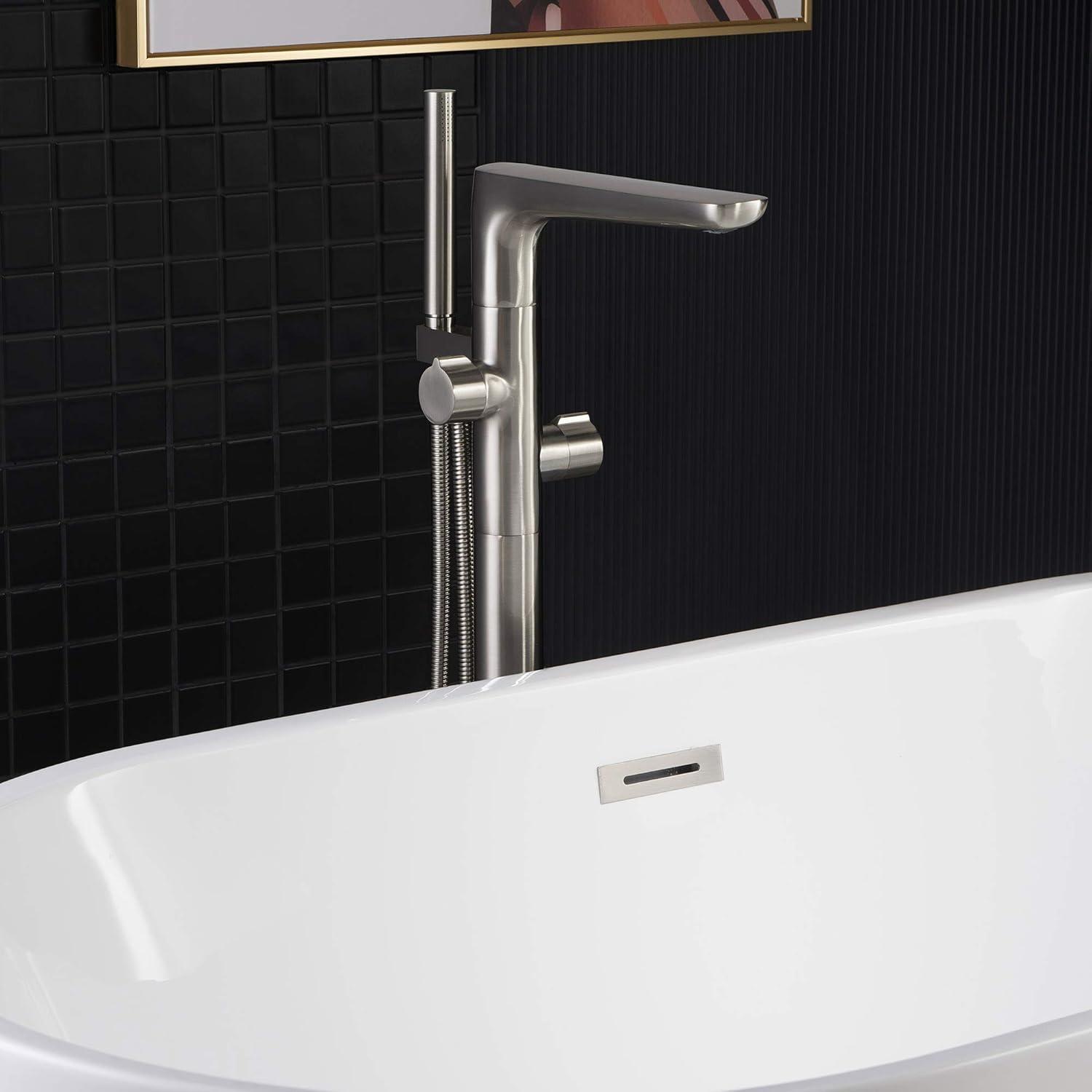 Lumen Floor Clawfoot Tub Faucet with Diverter