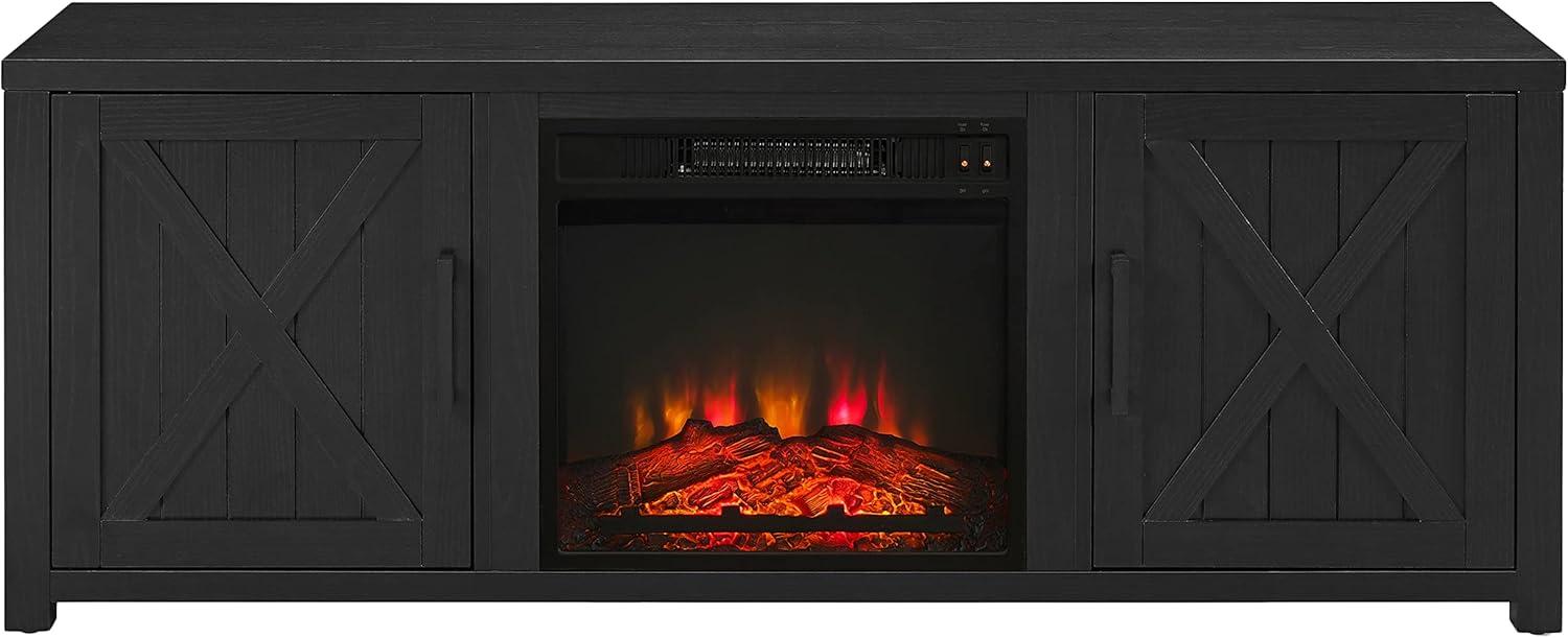 58" Gordon Low Profile TV Stand for TVs up to 65" with Fireplace Dark Walnut - Crosley