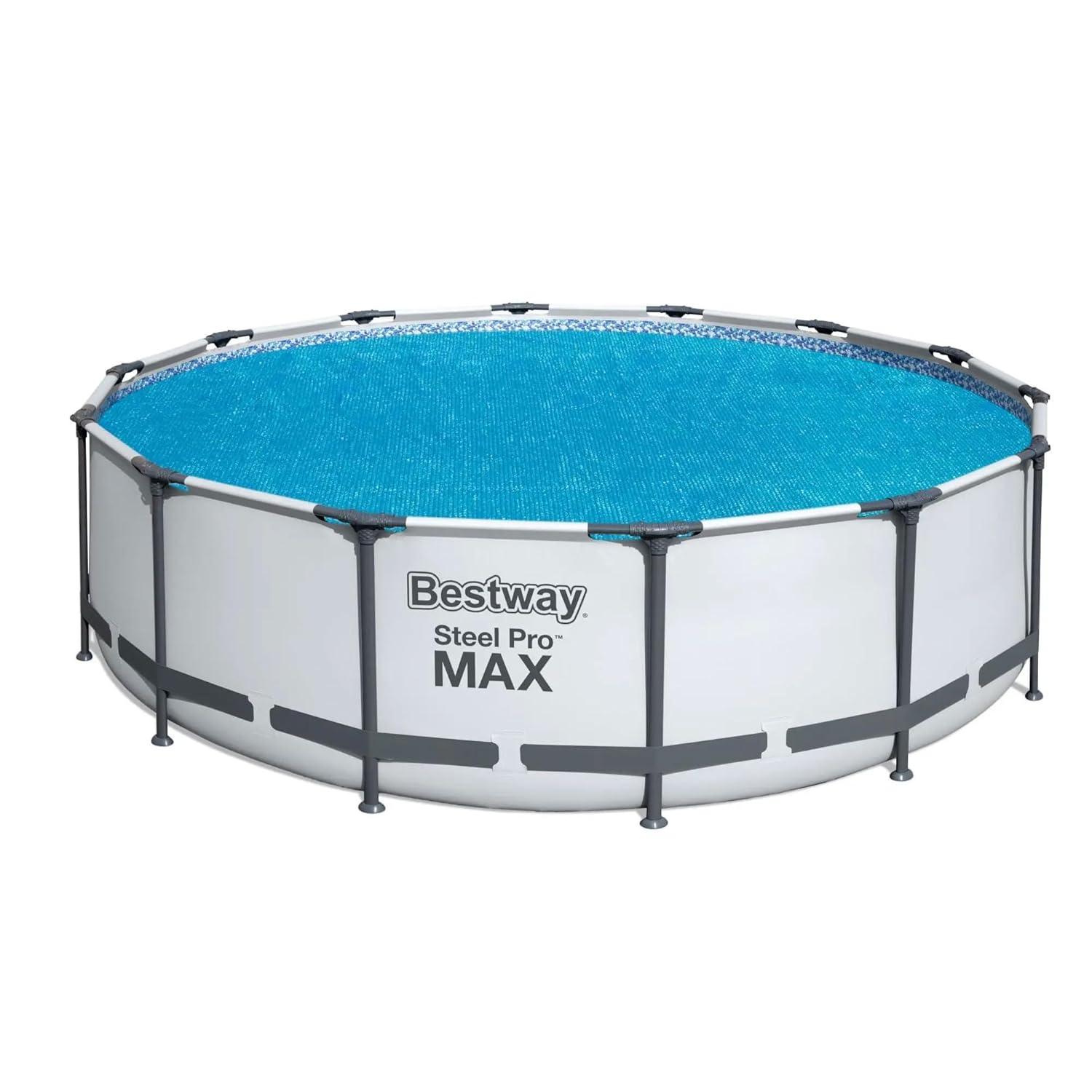 Bestway Bestway Flowclear 14 Feet Round Above Ground Pool Solar Pool Cover Only, Blue