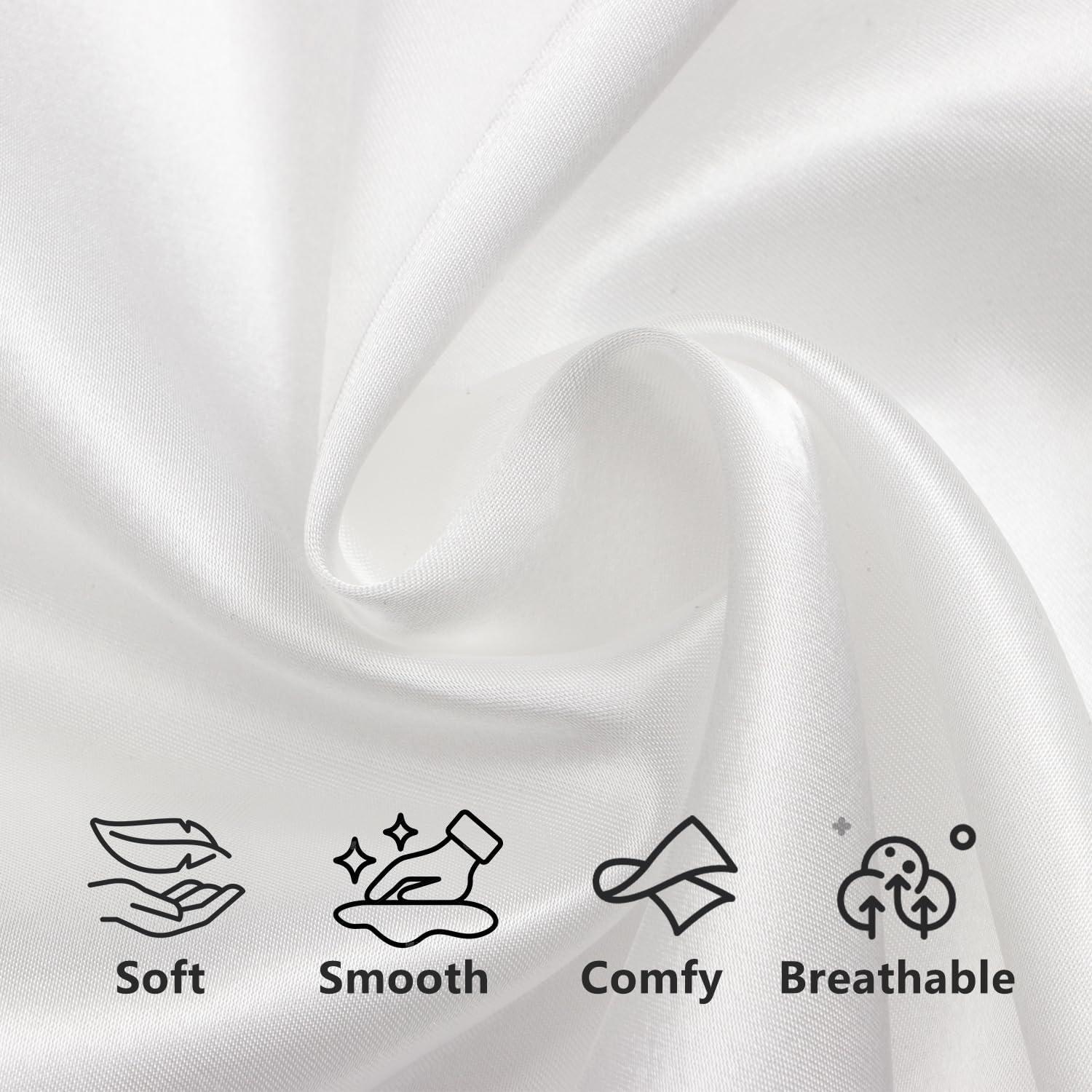 ZZwxWA Batas de Seda para Mujer con Cinturón Dama de Honor Fiesta de Boda Bata de Baño de Kimono Satinado Camisón de Media Manga Ropa de Dormir