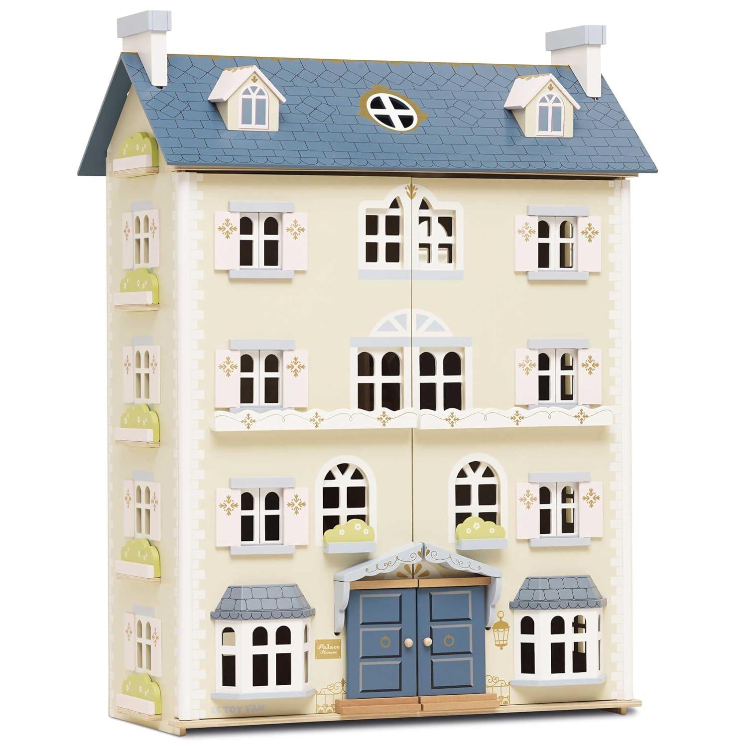 Le Toy Van - Palace House Large Wooden Doll House | Great As a Gift | 5 Storey Wooden Dolls House Play Set - Suitable for Ages 3+