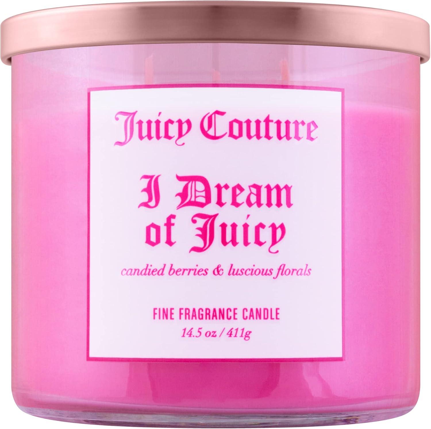 Juicy Couture Pink Soy Wax 3-Wick Scented Candle 14.5 oz