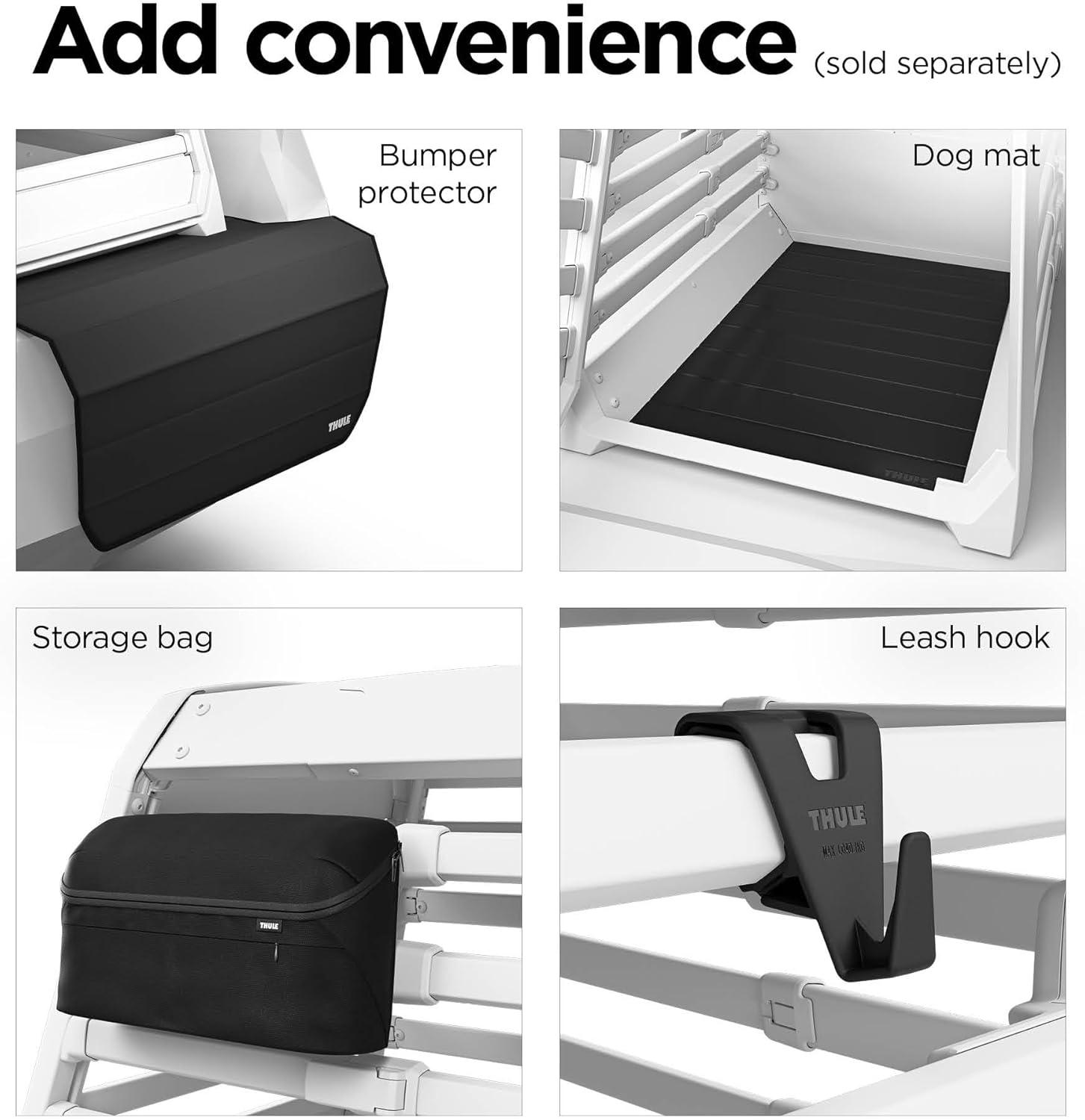 Small Black and Silver Car Dog Crate with Safety Features