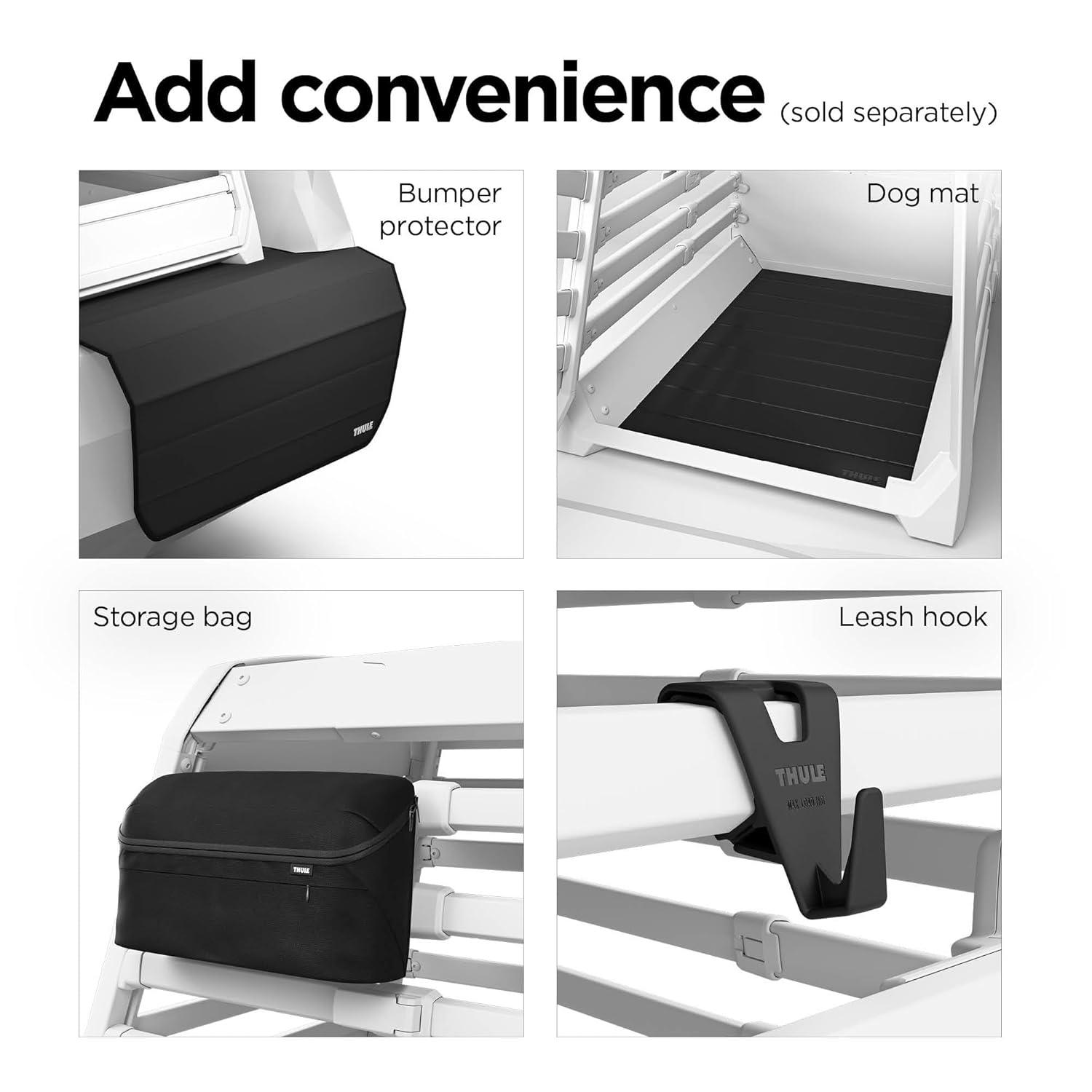 Small Black and Silver Car Dog Crate with Safety Features