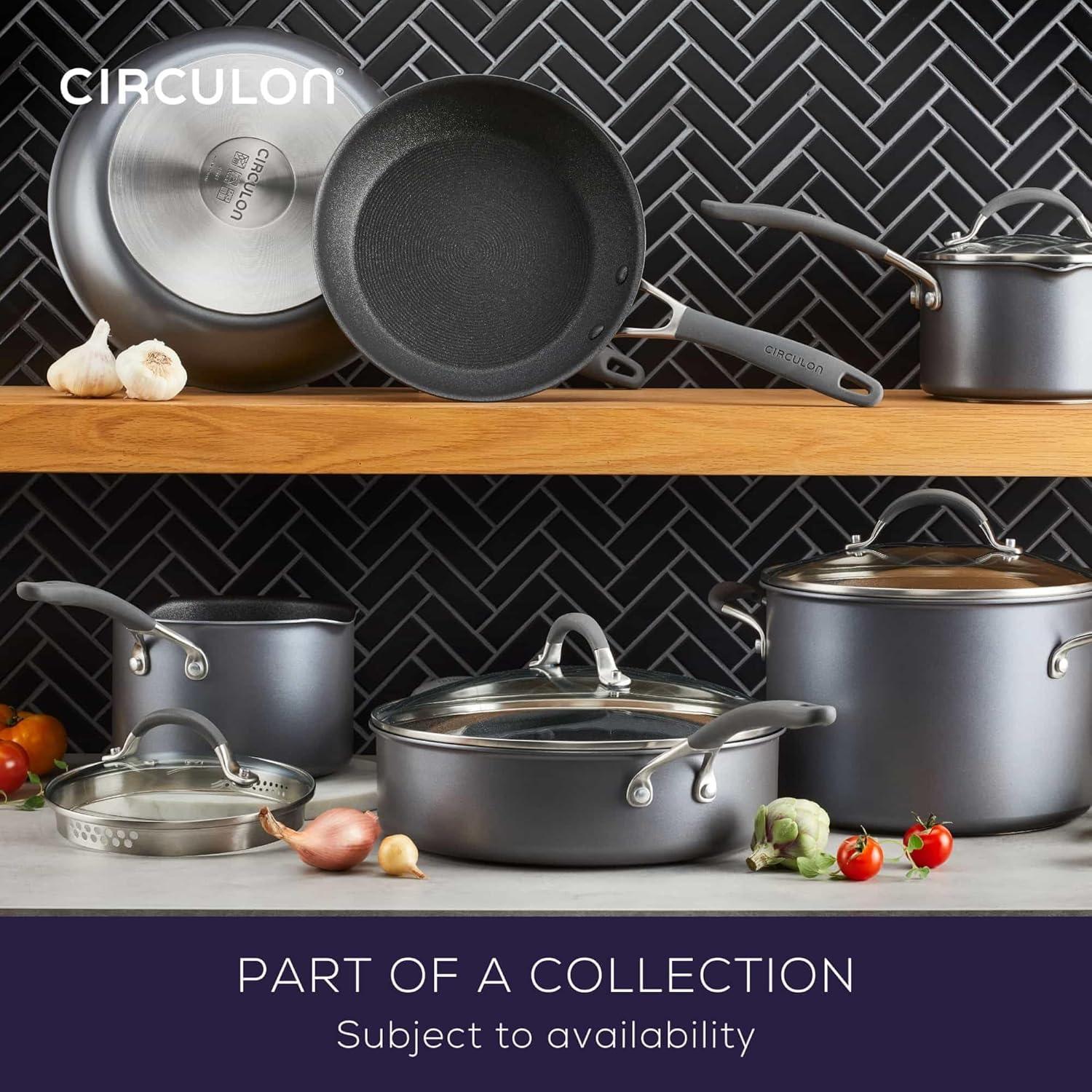 Circulon A1 Series with ScratchDefense Technology 12" Nonstick Induction Frying Pan Graphite: Dishwasher-Safe, Aluminum