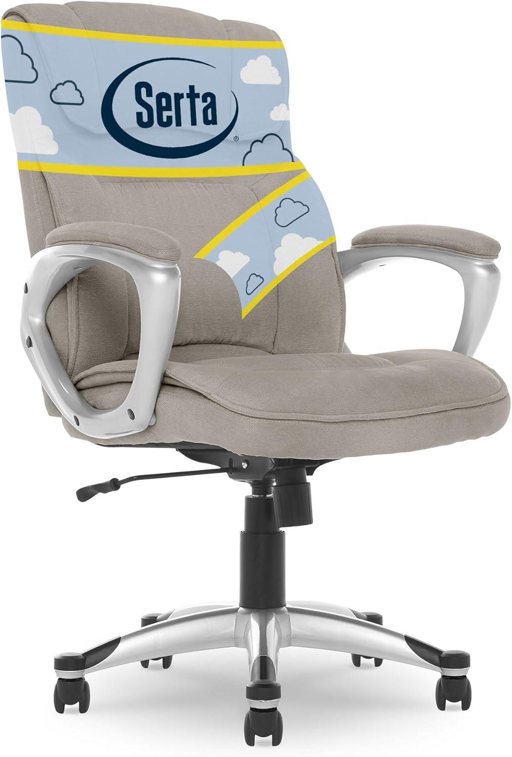 Serta Serta Hannah Executive Office Chair, Ergonomic Lumbar Support, Firm Seat Cushion, Deep Body Pillows